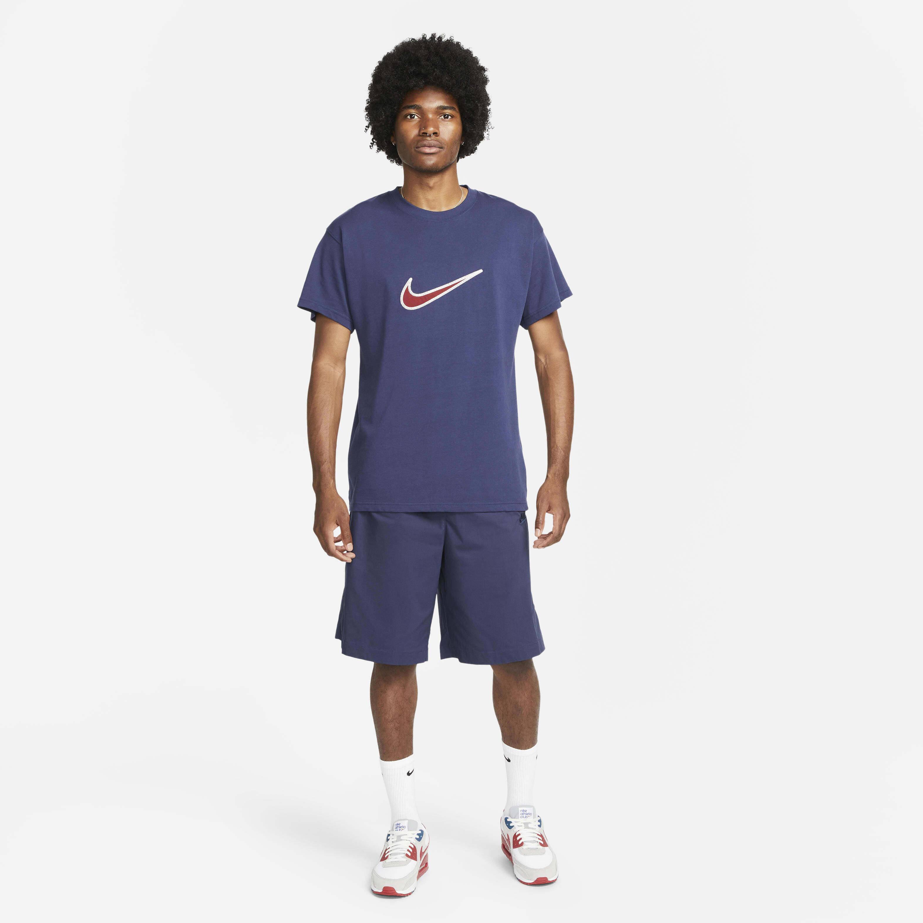 Buy Nike Sportswear Sport Essential Men s Woven Oversized Shorts Midnight Navy Obsidian Nike Saudi Official