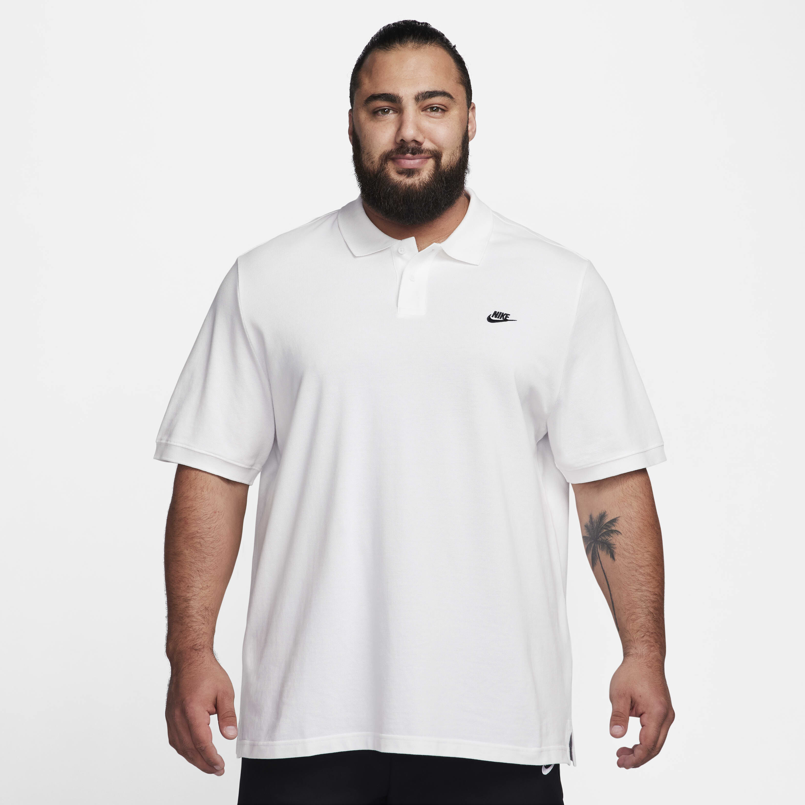Buy Nike Club Men s Short Sleeve Polo White Black Nike Saudi Official