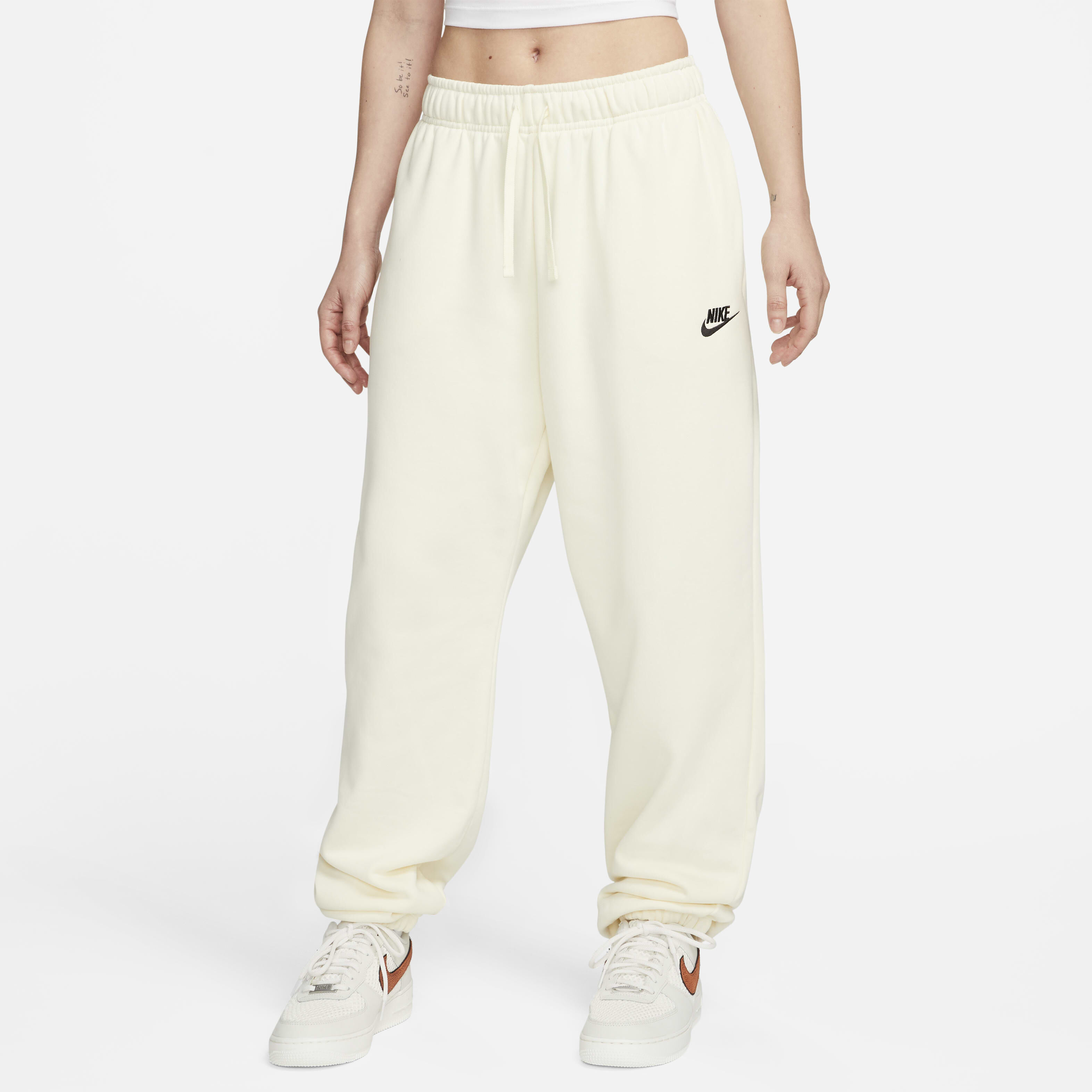 nike sportswear club fleece coconut milk