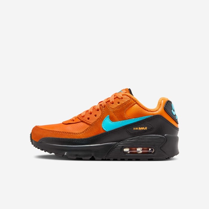 Buy Nike Air Max 90 SE Older Kids' Shoes Mandarin/Black/White
