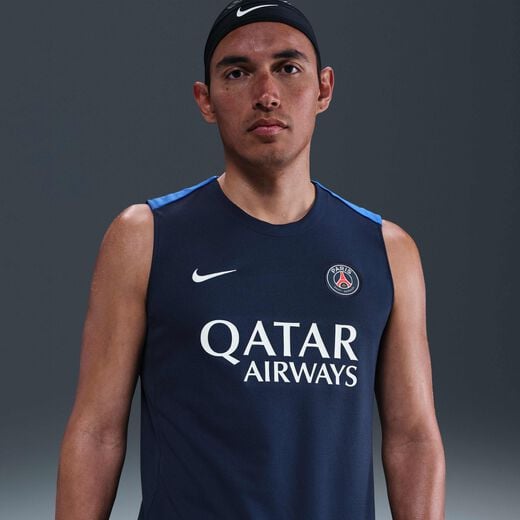 New In Men's Sleeveless Tank Tops-Nike, Paris Saint-Germain Strike, Men's Nike Dri-FIT Football Sleeveless Top