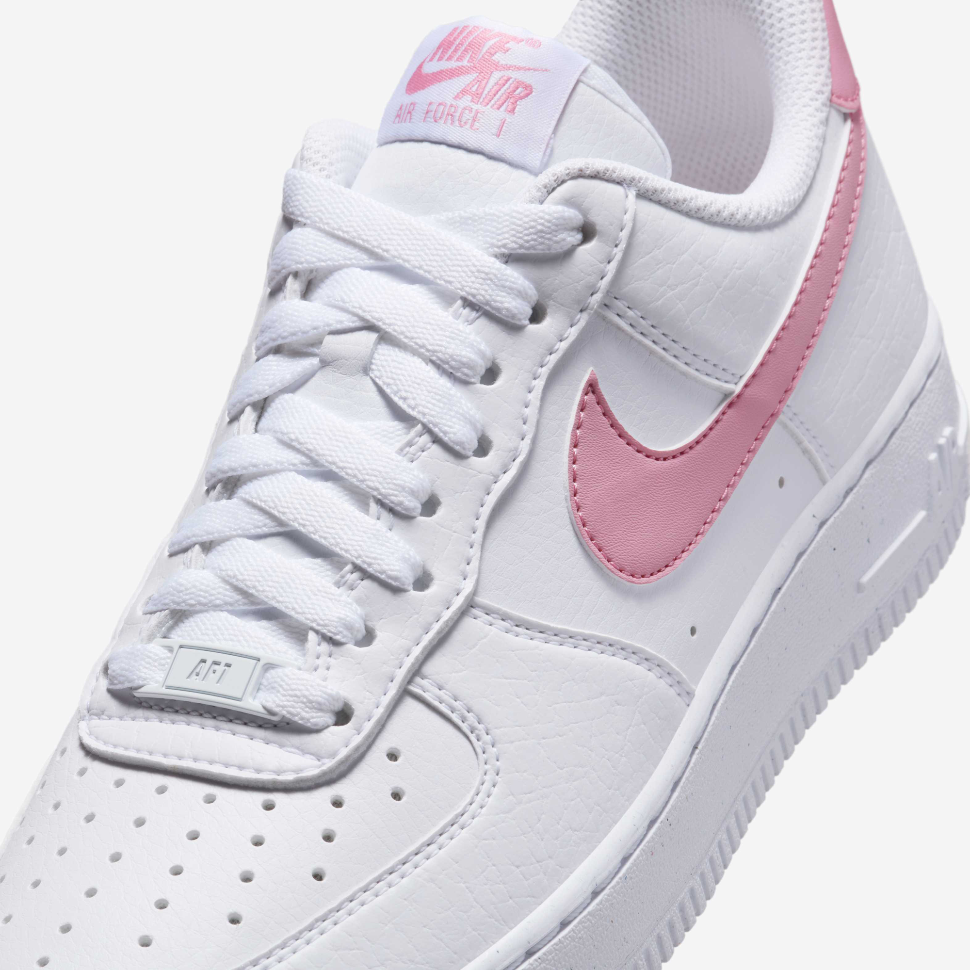 White air force 1 pink tick top