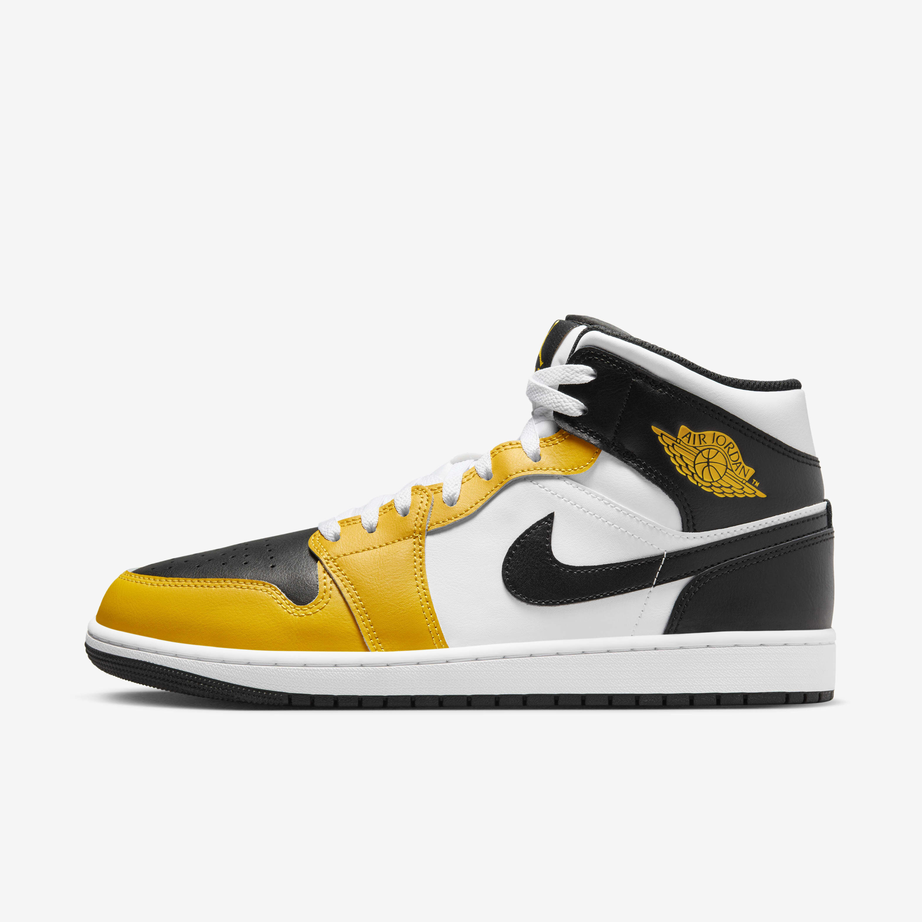 Nike air jordan 1 mid yellow black shop