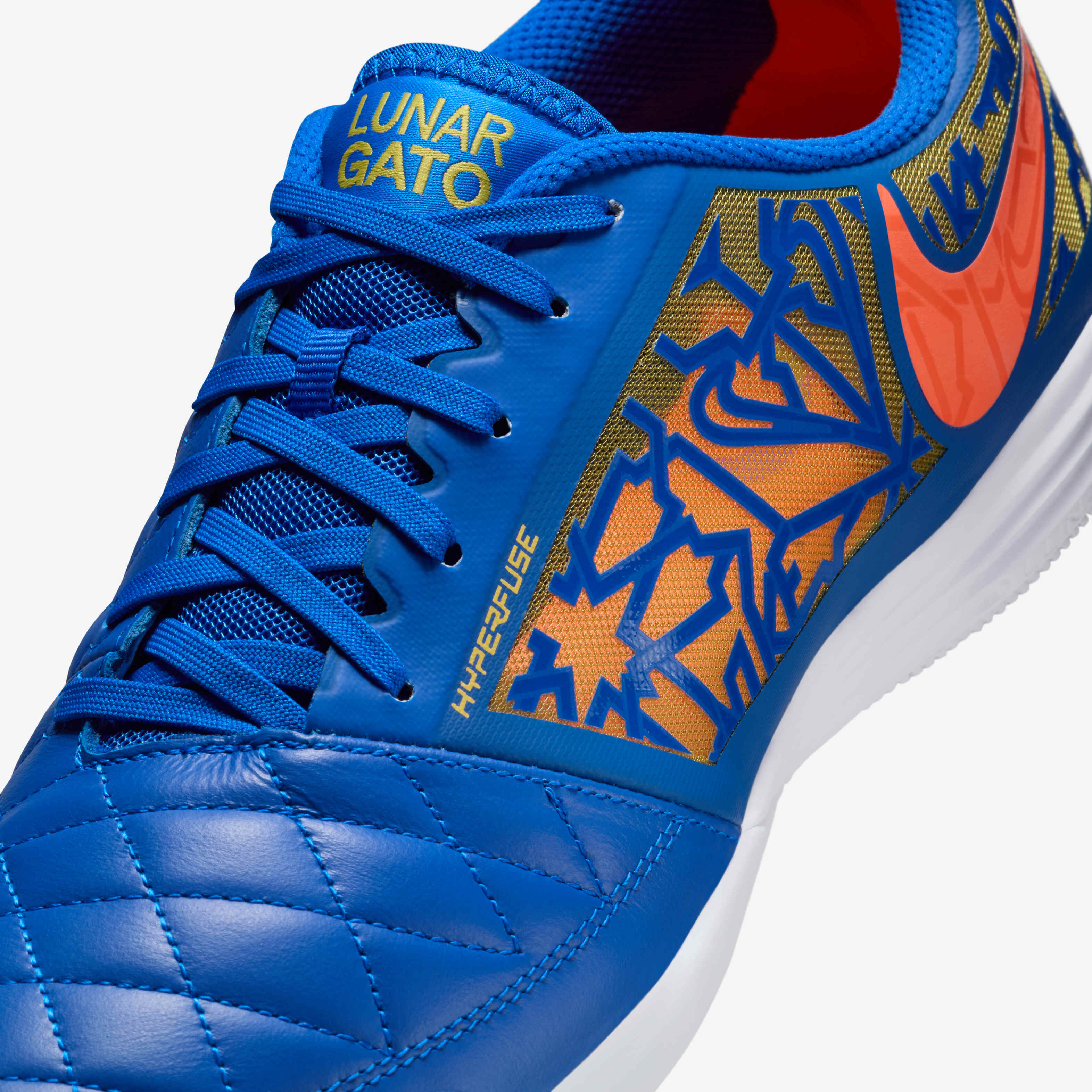 Nike Lunar Gato フットサルシューズ 青/オレンジ Nike Lunar Gato II Indoor - PassaSports.com