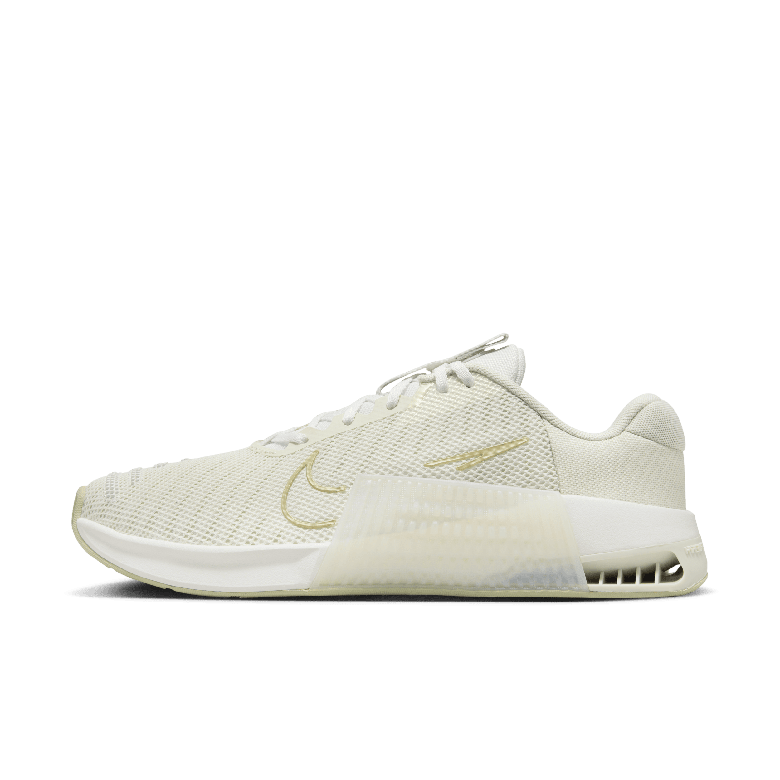 Nike metcon white and gold sales