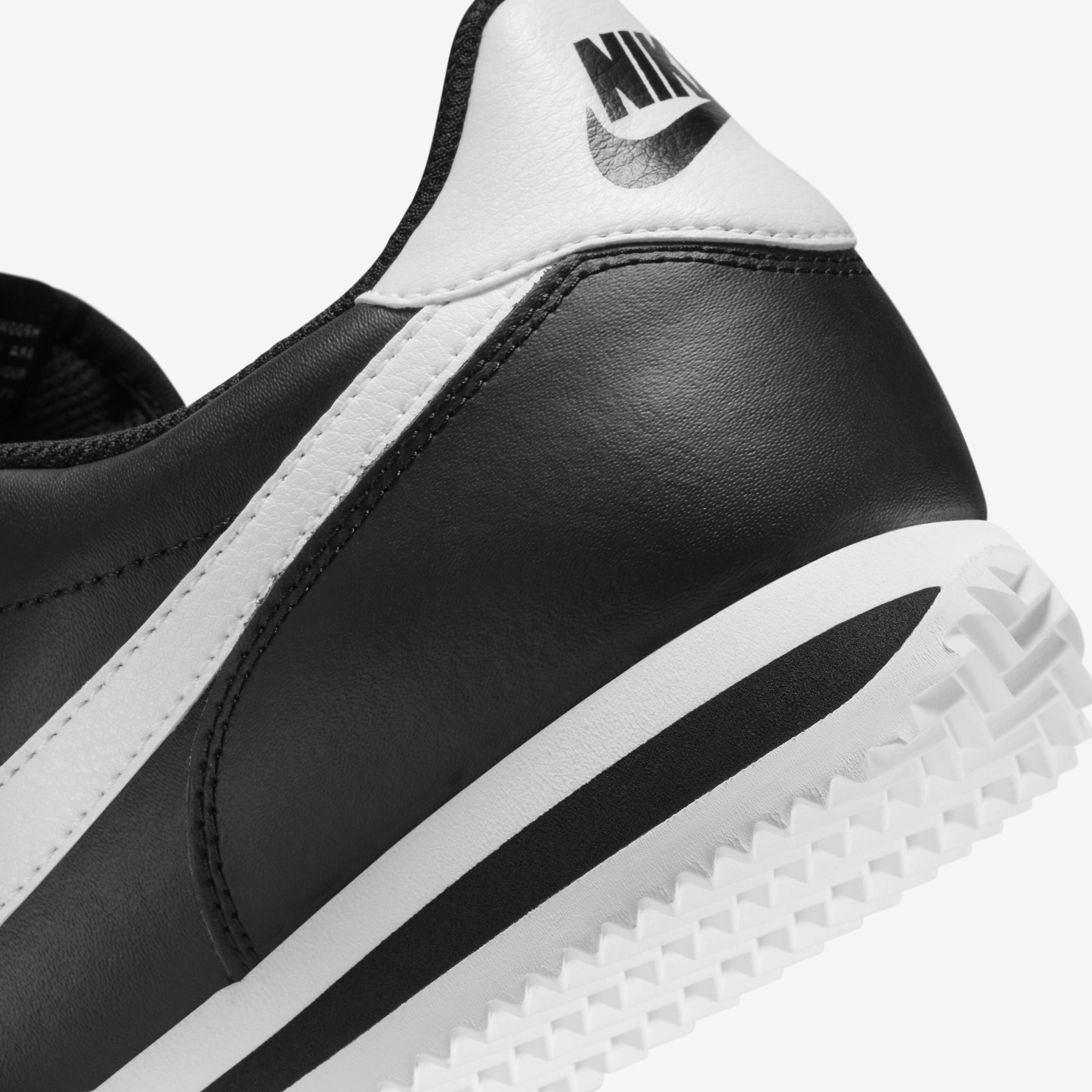 Nike leather black cortez trainers sale