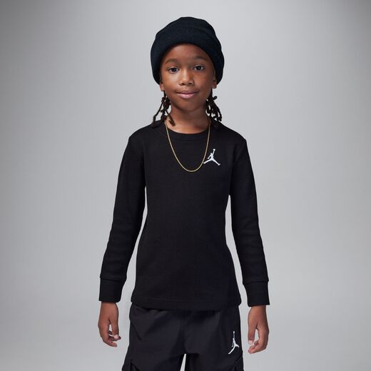 Jordan Tracksuit Sets-Jordan, Jordan MJ Essentials Waffle Knit Long Sleeve Tee, Little Kids T-Shirt
