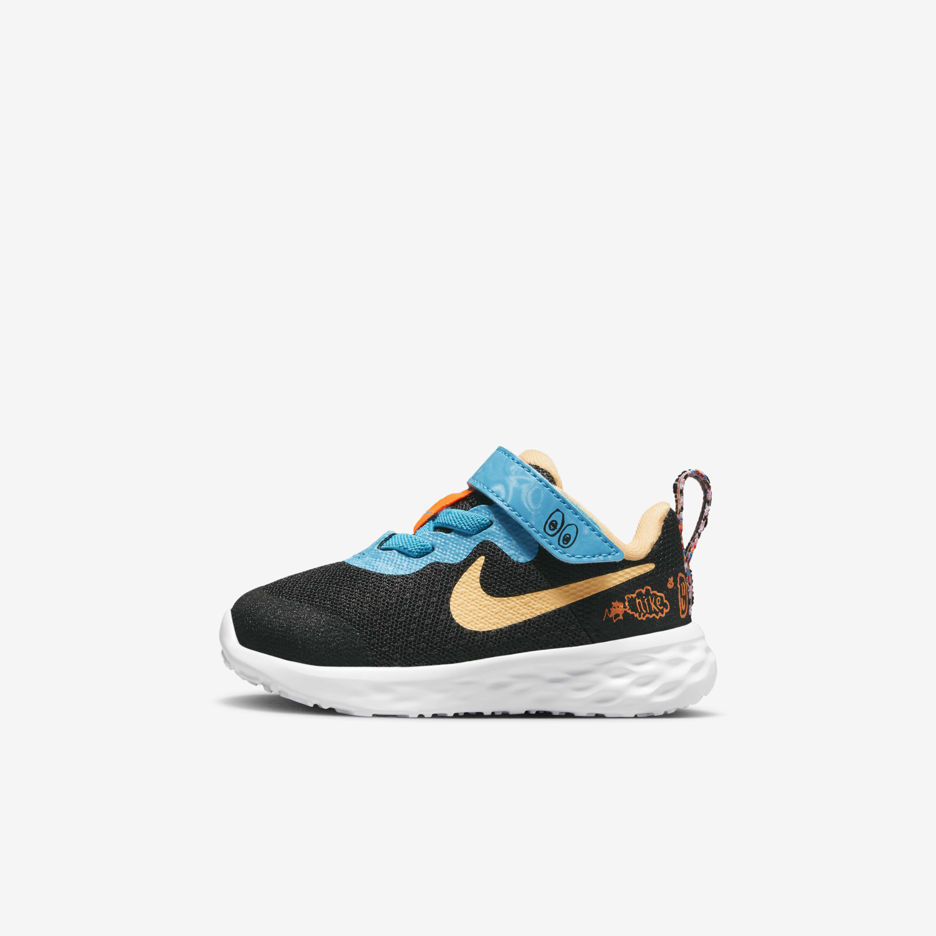 Buy Nike Revolution 6 SE Baby Toddler Shoes Black Blue Lightning Total Orange Melon Tint Nike Saudi Official