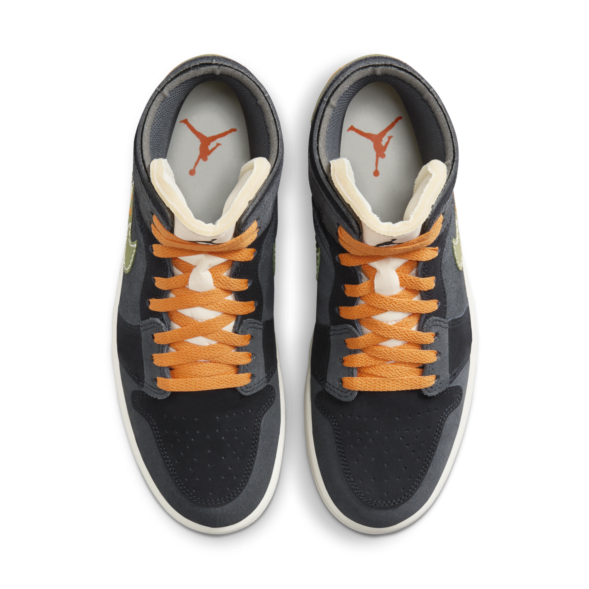 Jordan 1 mid sales obsidian desert ochre
