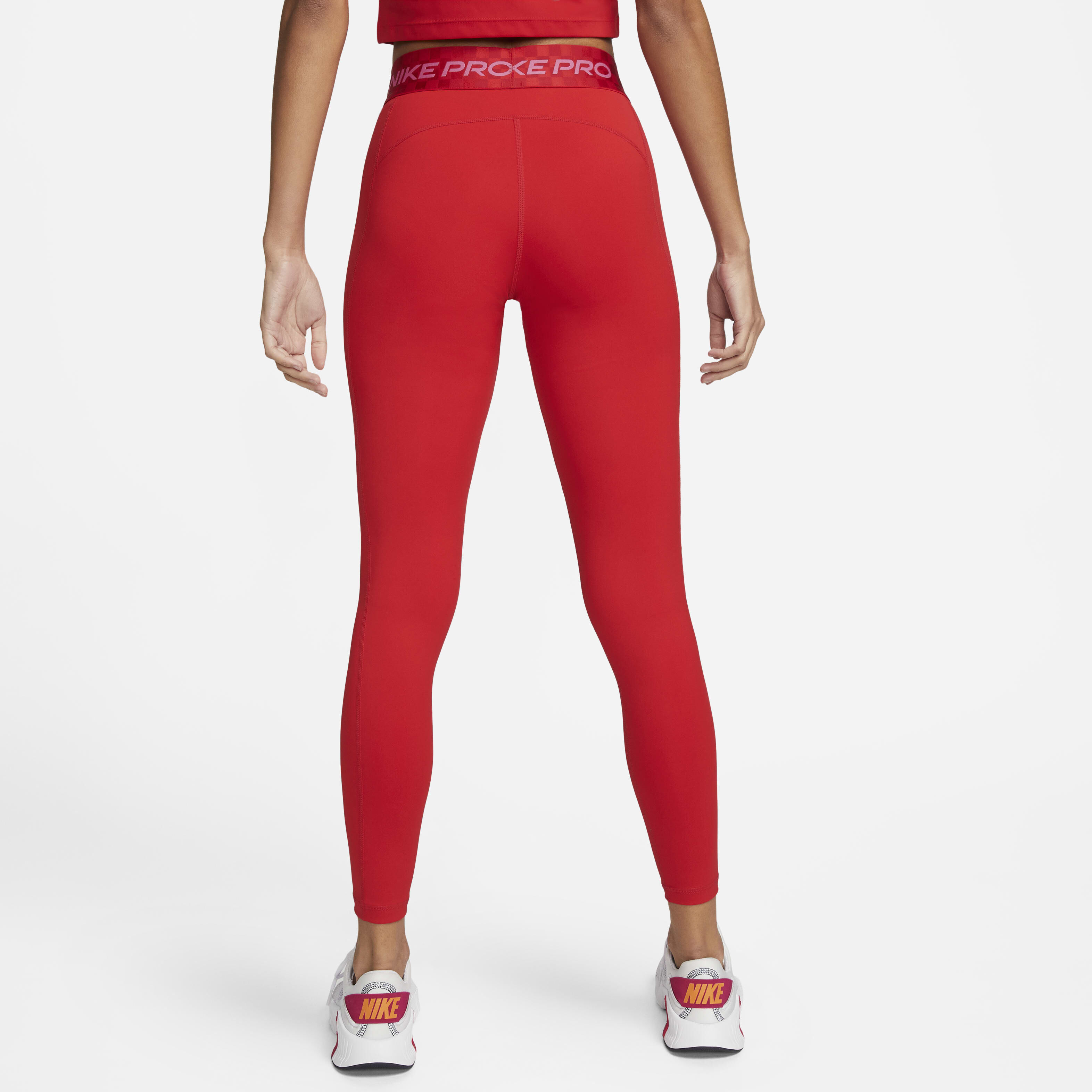 Red nike air leggings hotsell