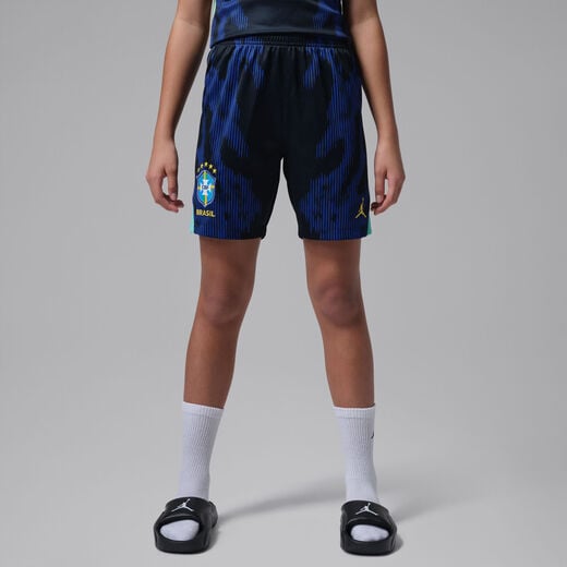 New In Kids'-JRDN, Brazil 2026 Stadium Away, Older Kids' Jordan Dri-FIT Football Replica Shorts