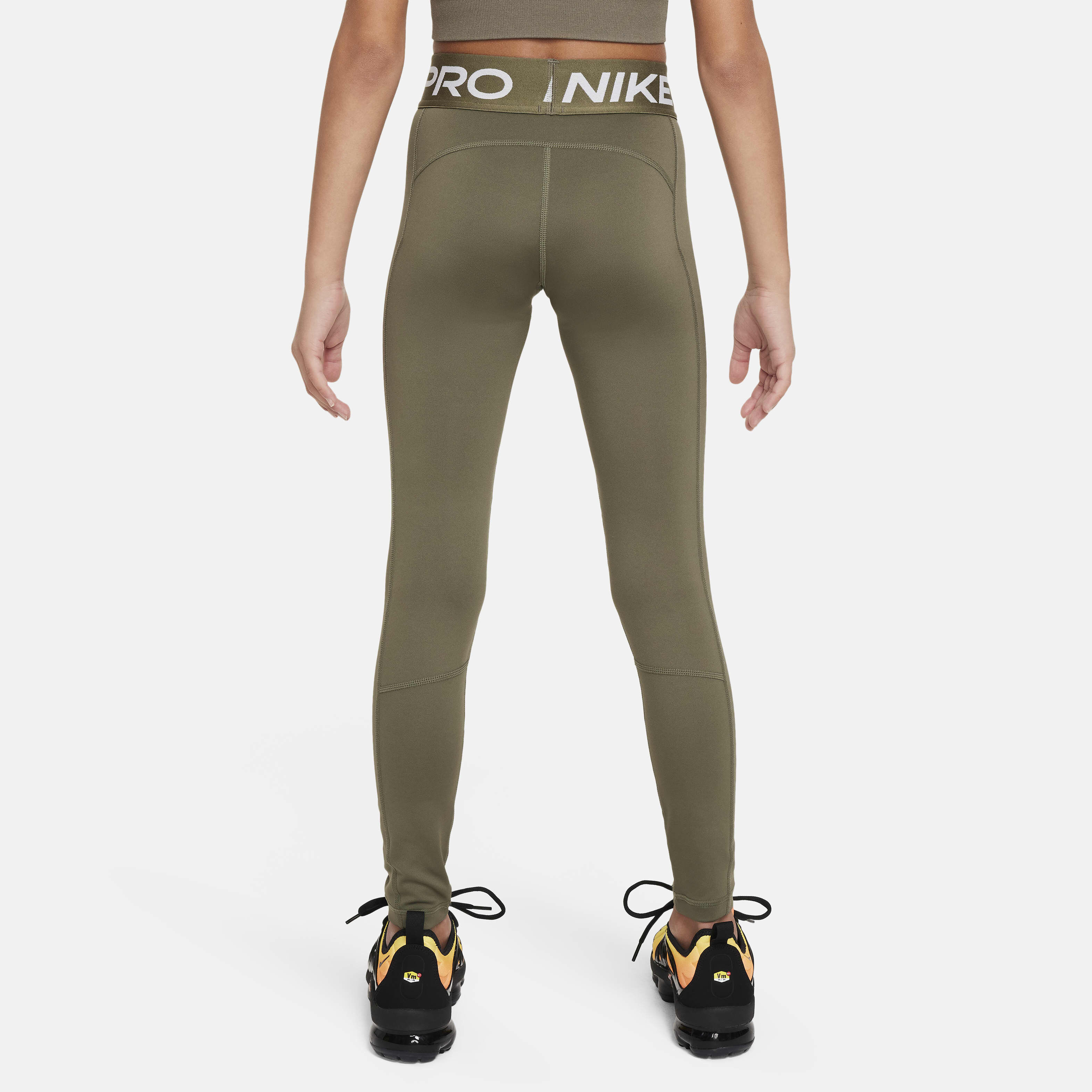 Buy Nike Pro Leak Protection Period Girls Dri FIT Leggings Medium Olive White Nike Saudi Official