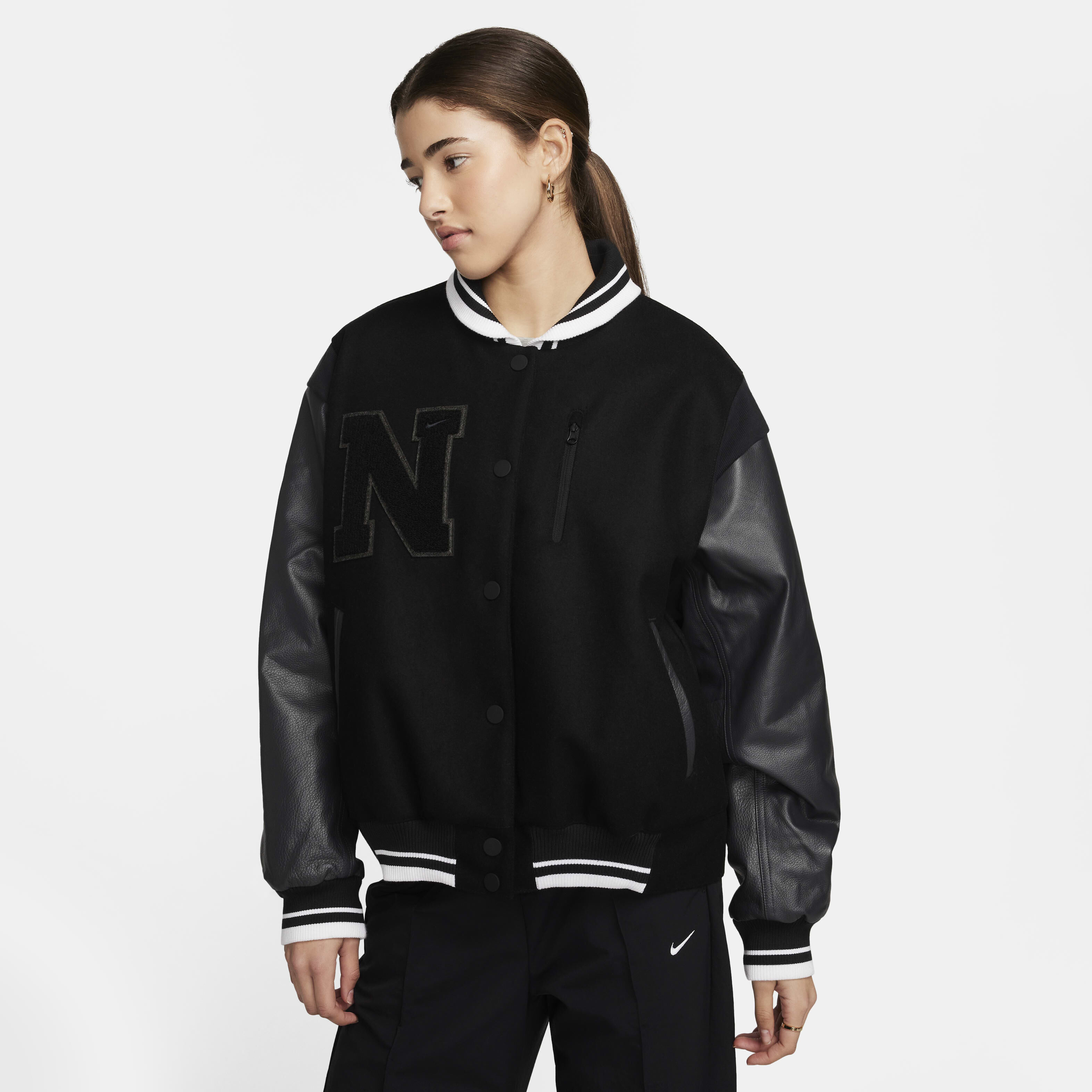 Buy Nike Sportswear Women s Oversized Wool Destroyer Jacket Nike Saudi Official