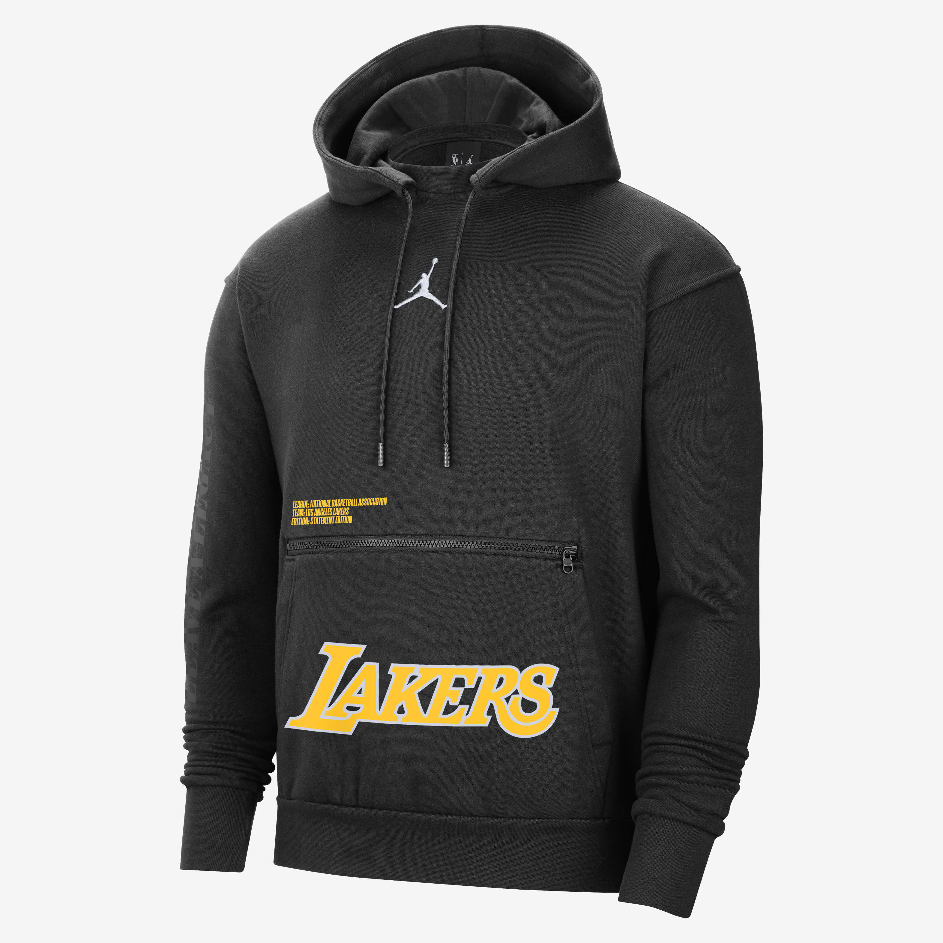 Buy Los Angeles Lakers Courtside Statement Edition Men s Jordan NBA Fleece Pullover Hoodie Black Nike Saudi Official