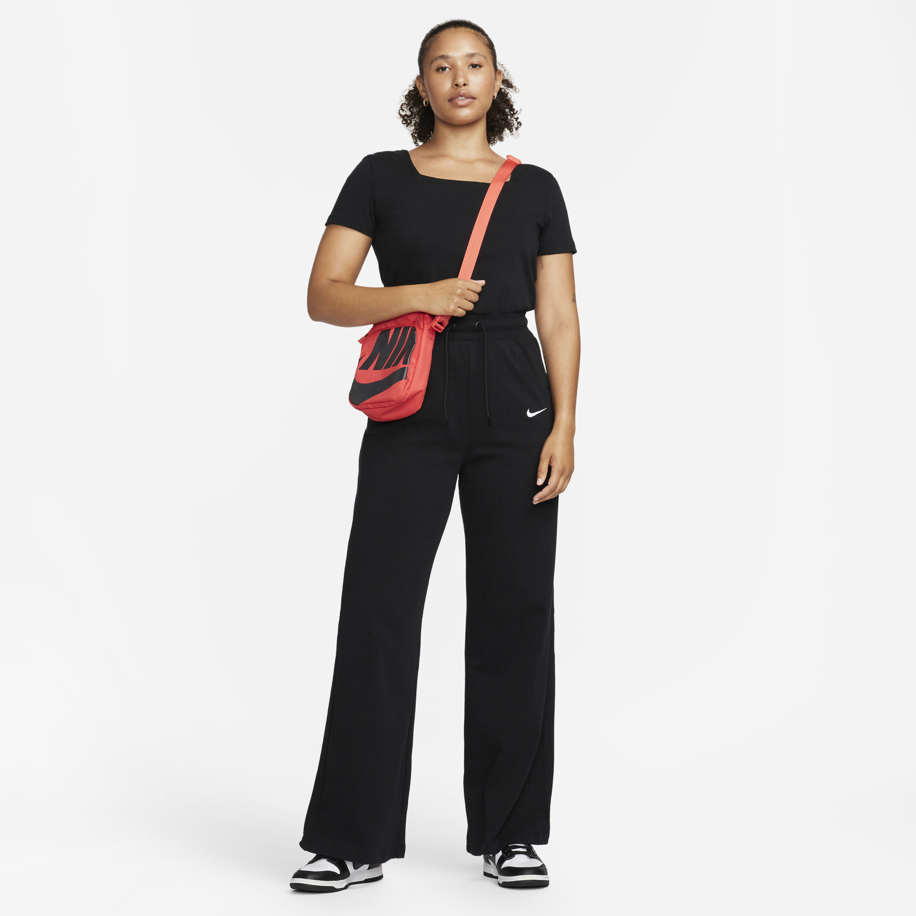 Buy Nike Sportswear Women s Short Sleeve Jersey Jumpsuit Black White Nike Saudi Official
