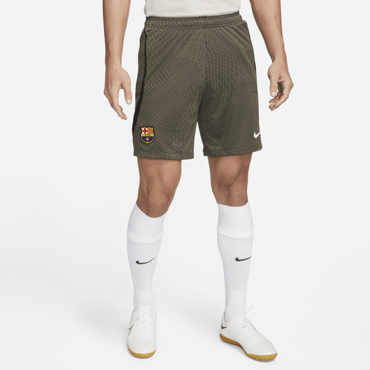 Shop F.C. Barcelona Strike Men s Nike Dri FIT Knit Football Shorts