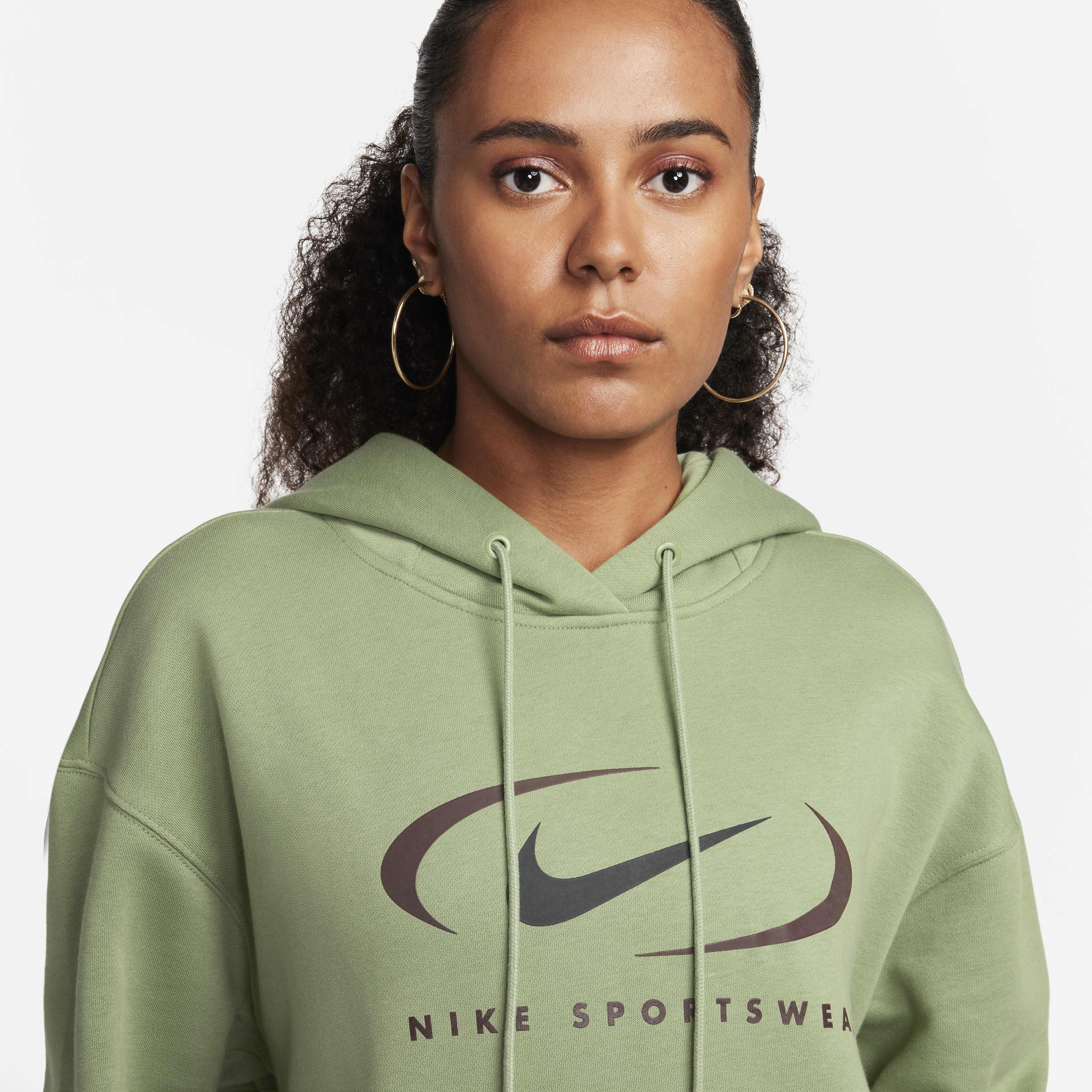 Buy Nike Sportswear Women s Oversized Fleece Pullover Hoodie Nike Saudi Official