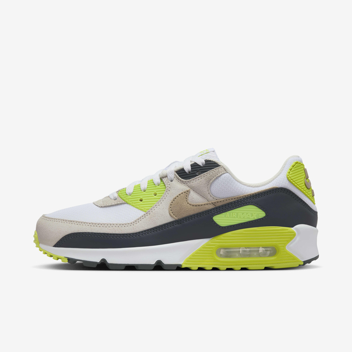 Buy Nike Air Max 90 Men's Shoes White/Cyber/Dark Smoke Grey