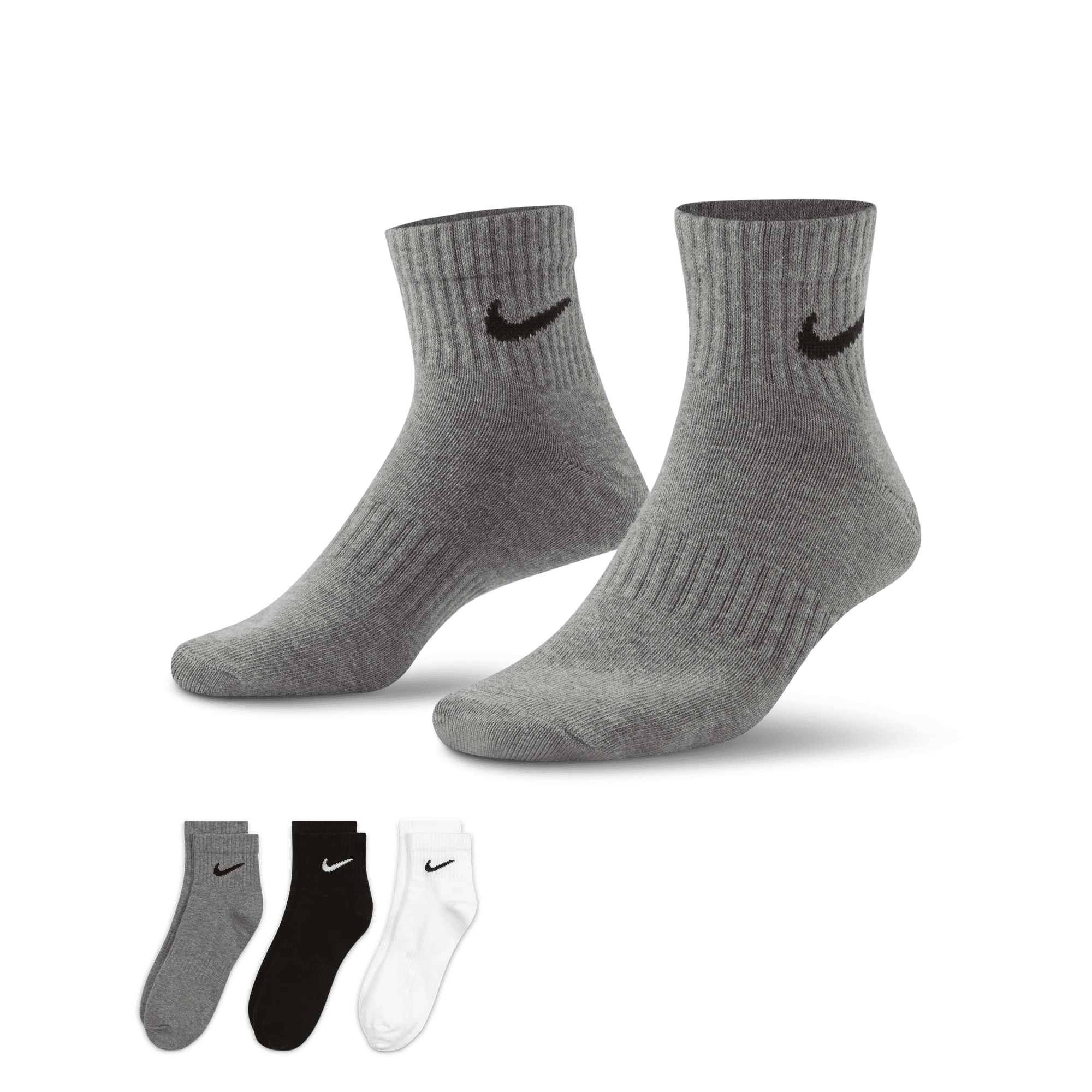 Dark grey nike socks discount
