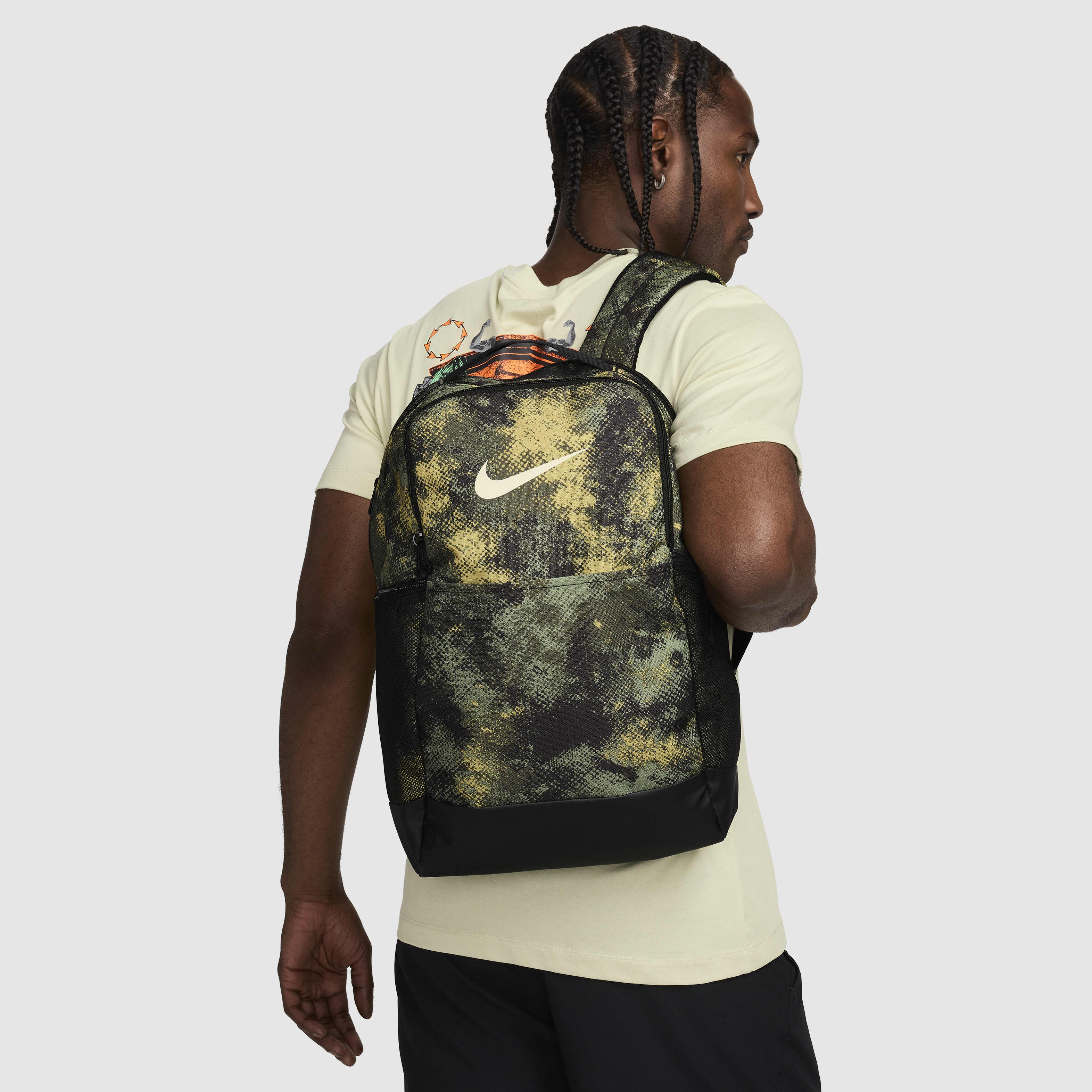 Buy Nike Brasilia Backpack Medium 24L Oil Green Black Coconut Milk Nike Saudi Official