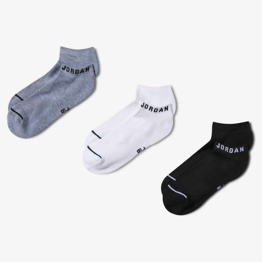 Jordan No Show Socks-JRDN, Jordan, Everyday No-Show Socks (3 Pairs)