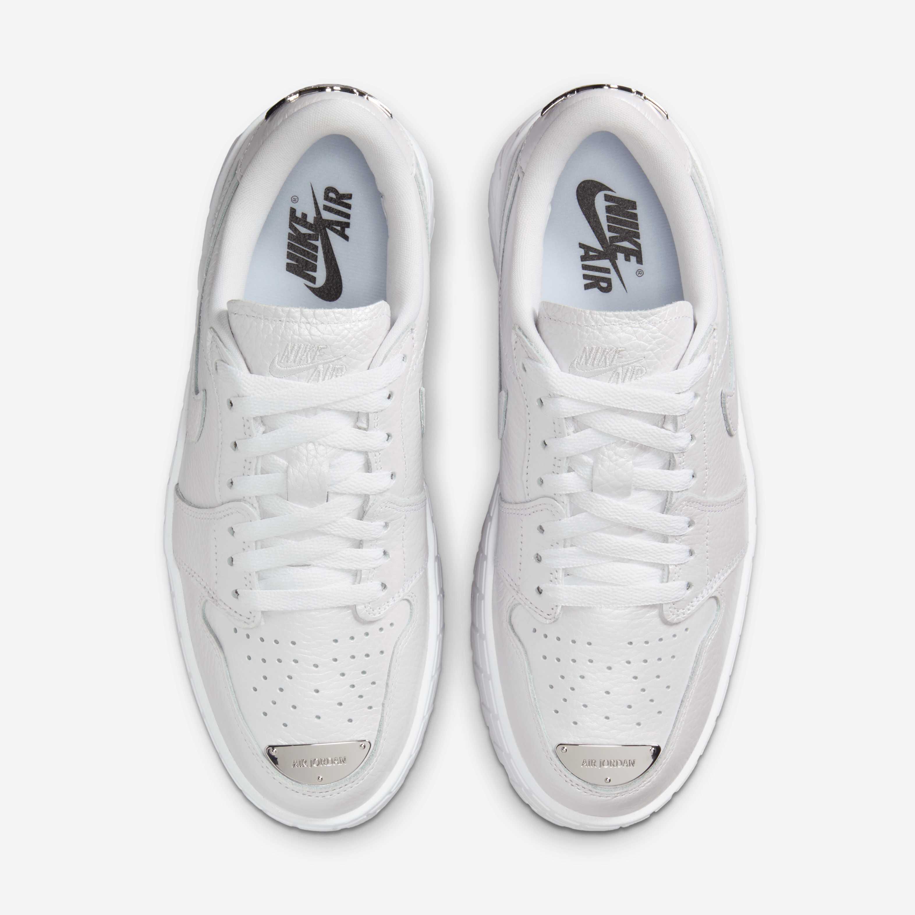 靴 Nike Jordan 1 Brooklyn Low 23cm Jordan 1 Brooklyn Low White Metallic Silver W for sale | eBay