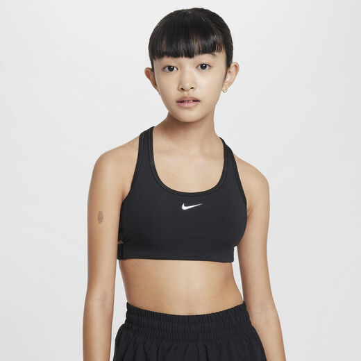 Kids Medium Support-Nike, Nike Swoosh EasyOn, Older Kids' (Girls') Sports Bra