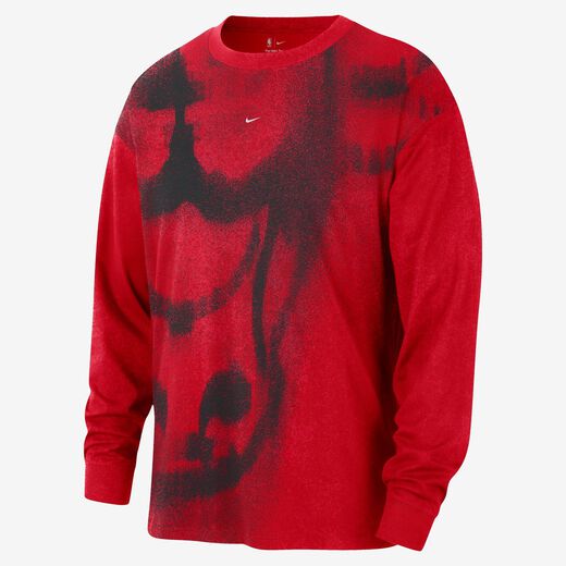 Basketball Tops & T-Shirts-Nike, Chicago Bulls Essential Anthem, Men's Long-Sleeve Basketball T-Shirt