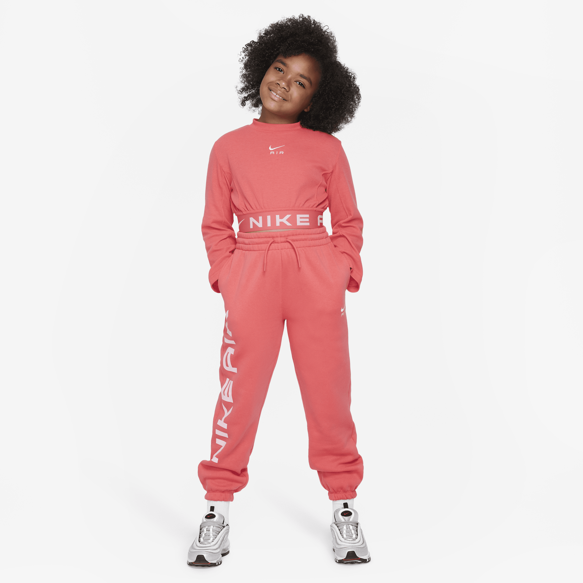 Shop Air Club Fleece Older Kids Girls Trousers Nike KSA