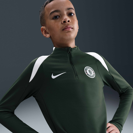 Kids' Long Sleeves Shirts-Nike, Chelsea F.C. Strike, Older Kids' Nike Dri-FIT Football Drill Top