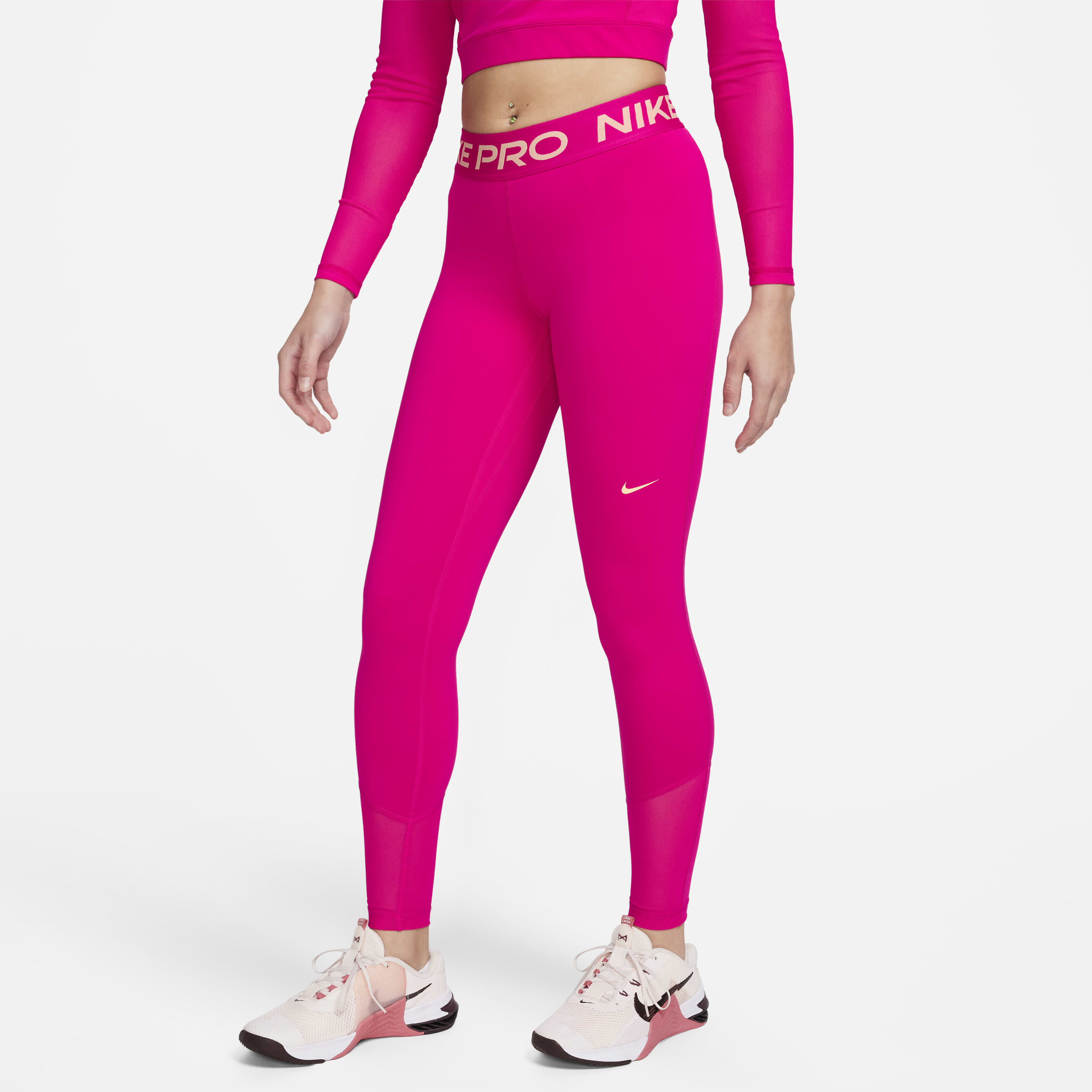 Buy Nike Pro Women s Mid Rise Full Length Leggings Nike Saudi Official