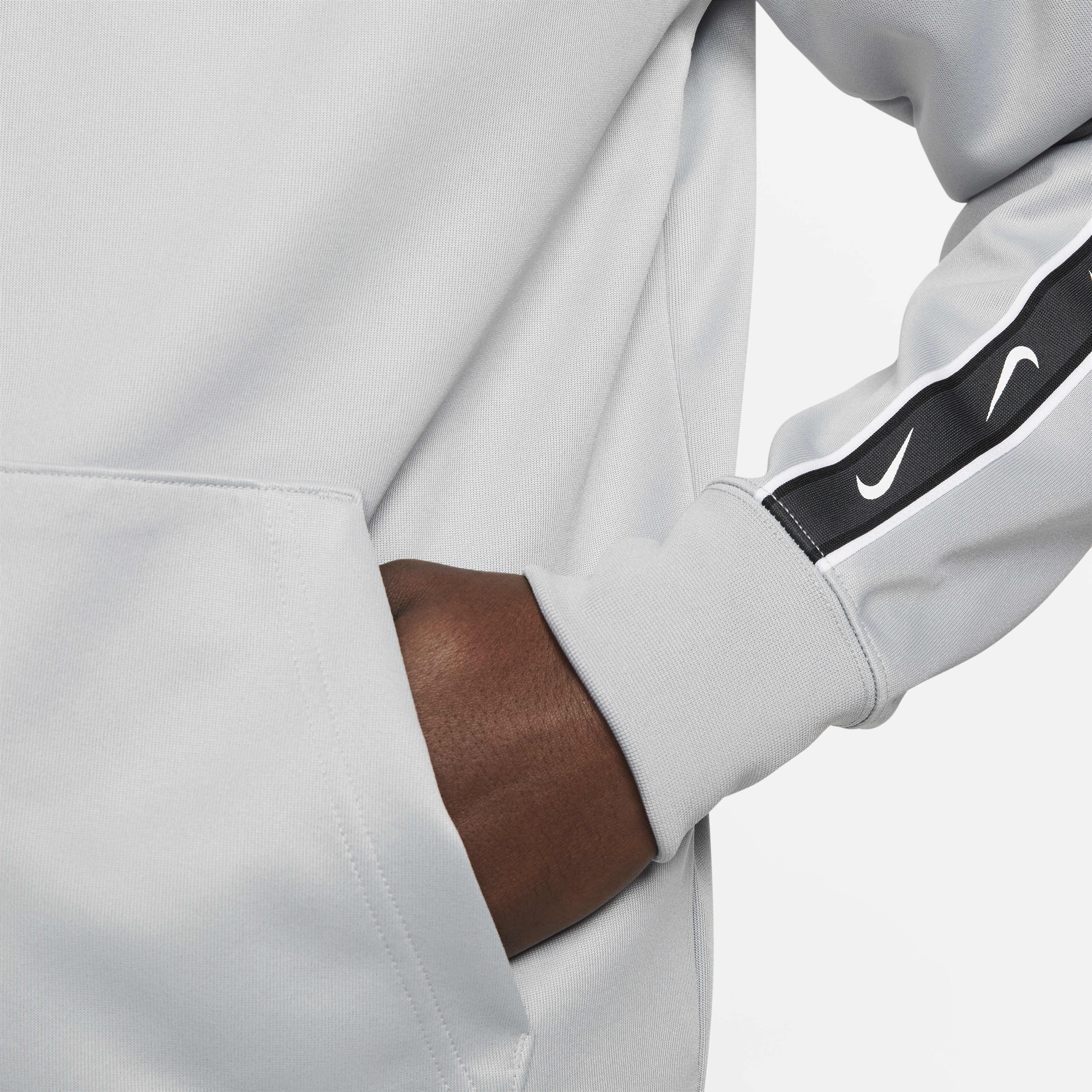 Nike repeat tape full zip hooded top shop