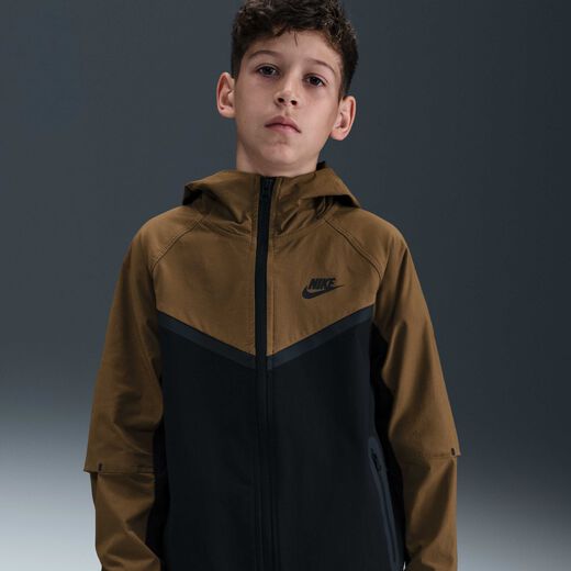 جاكيتات بأكمام وبلا أكمام للأطفال-نايكي, نايكي تك, جاكيت محبوك للأطفال الكبار (للأولاد)