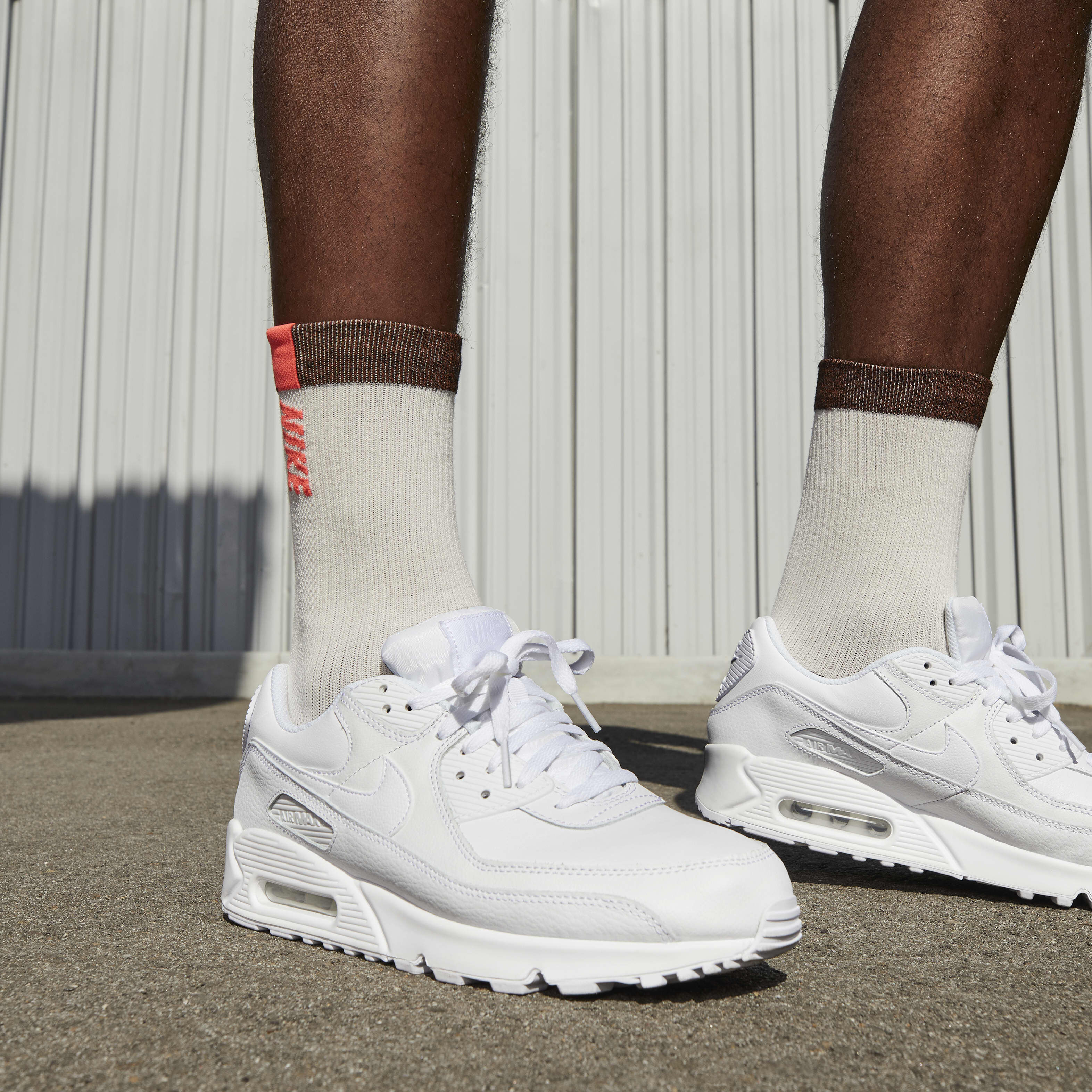 Nike air max white leather mens cheap