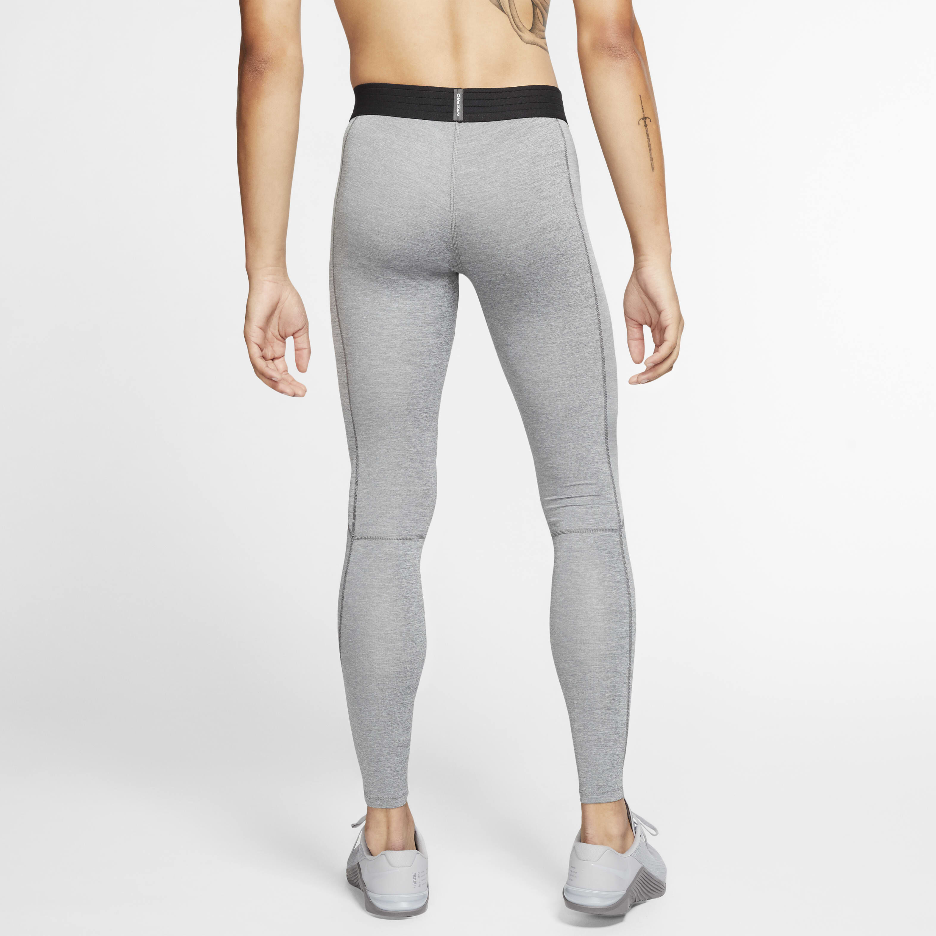 Buy Nike Pro Men s Tights Smoke Grey Light Smoke Grey Black Nike Saudi Official