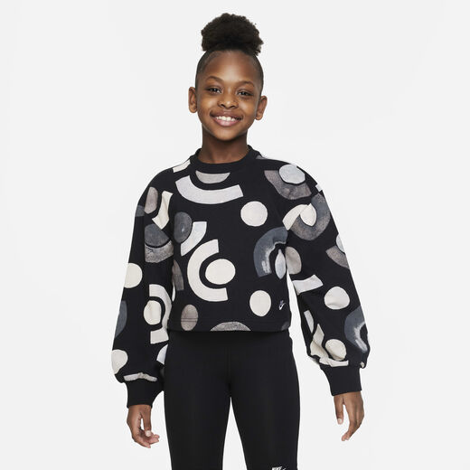Hoodies & Sweatshirts-Nike, Nike Sportswear, Older Kids' (Girls') Long-Sleeve Crop Top