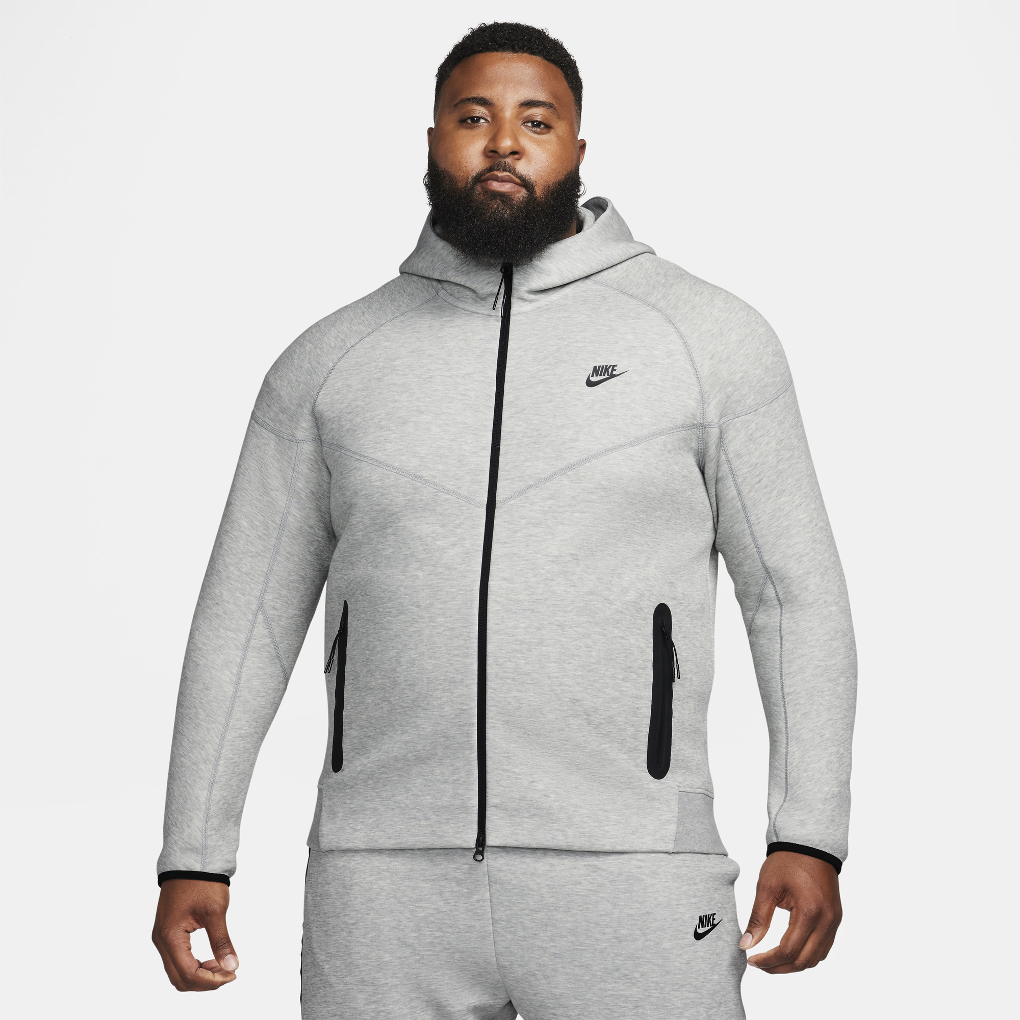 Gray nike tech clearance fleece