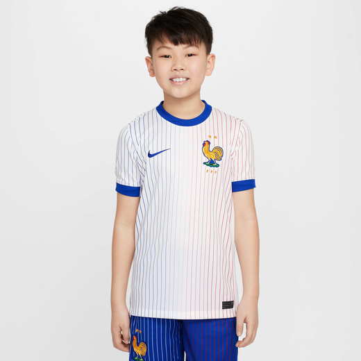 Kits & Jerseys-Nike, FFF (Men's Team) 2024/25 Stadium Away, Older Kids' Nike Dri-FIT Football Replica Shirt