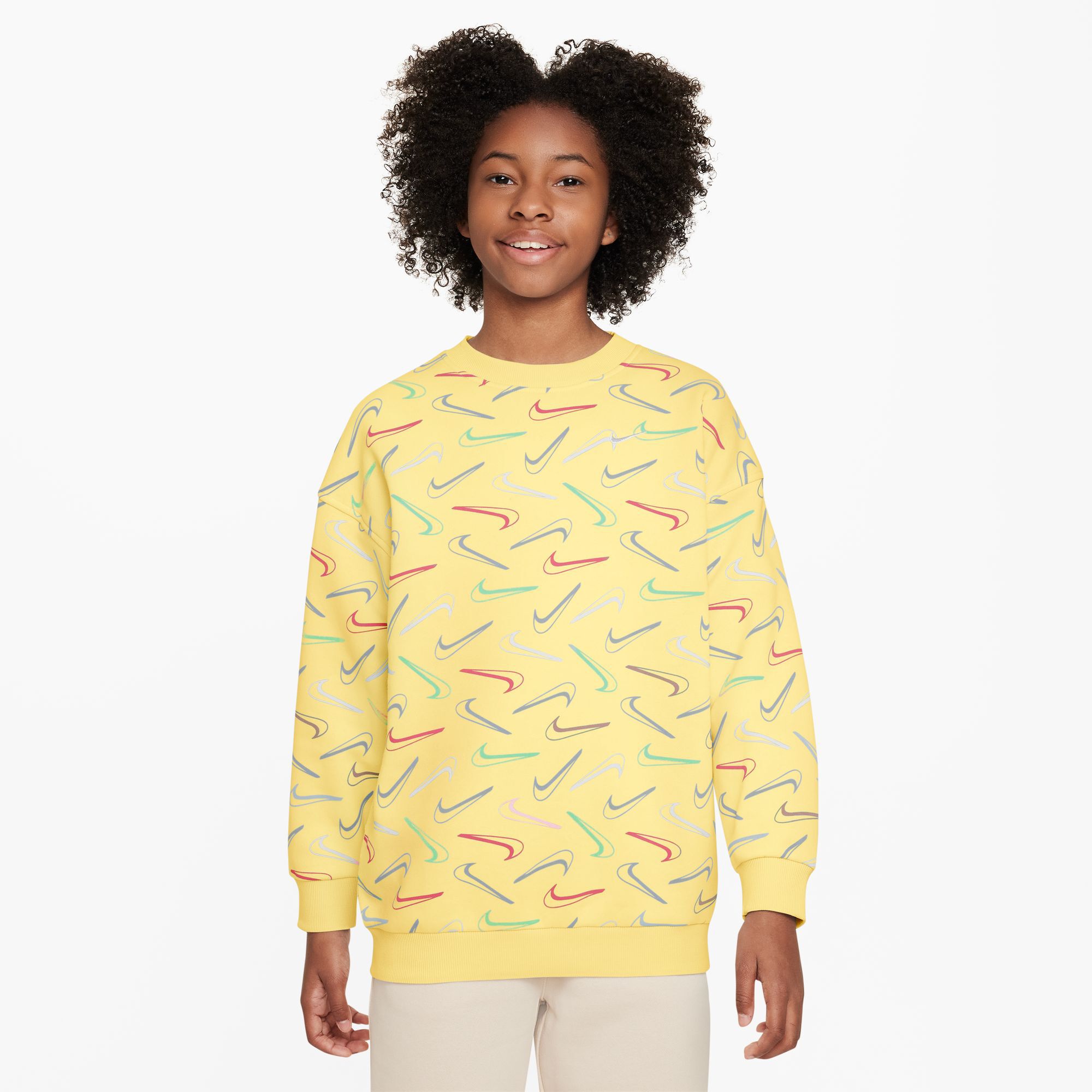 nike club sweatshirt yellow