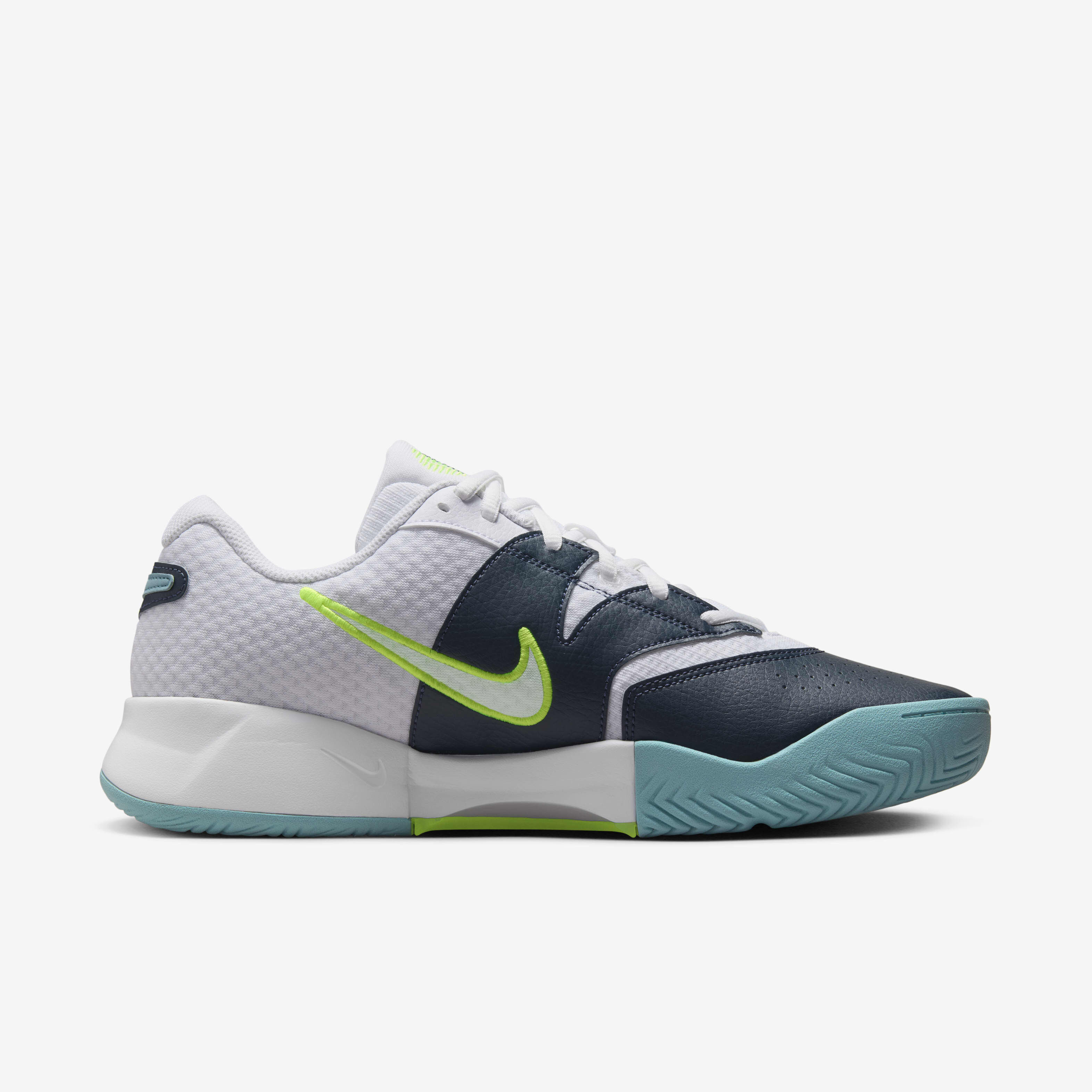 Buy NikeCourt Lite 4 Men s Tennis Shoes White Armoury Navy Denim Turquoise Volt Nike Saudi Official