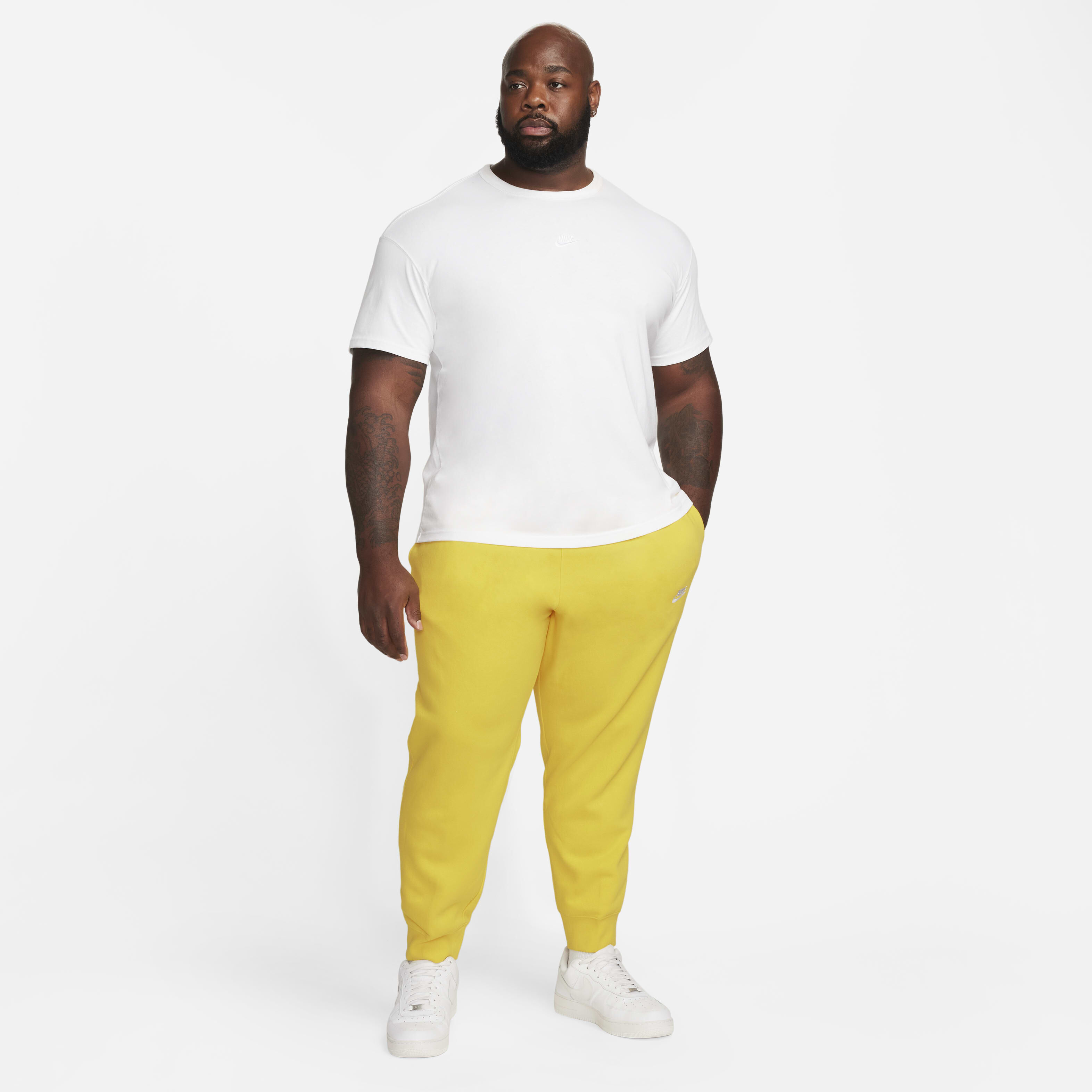 Yellow nike joggers store