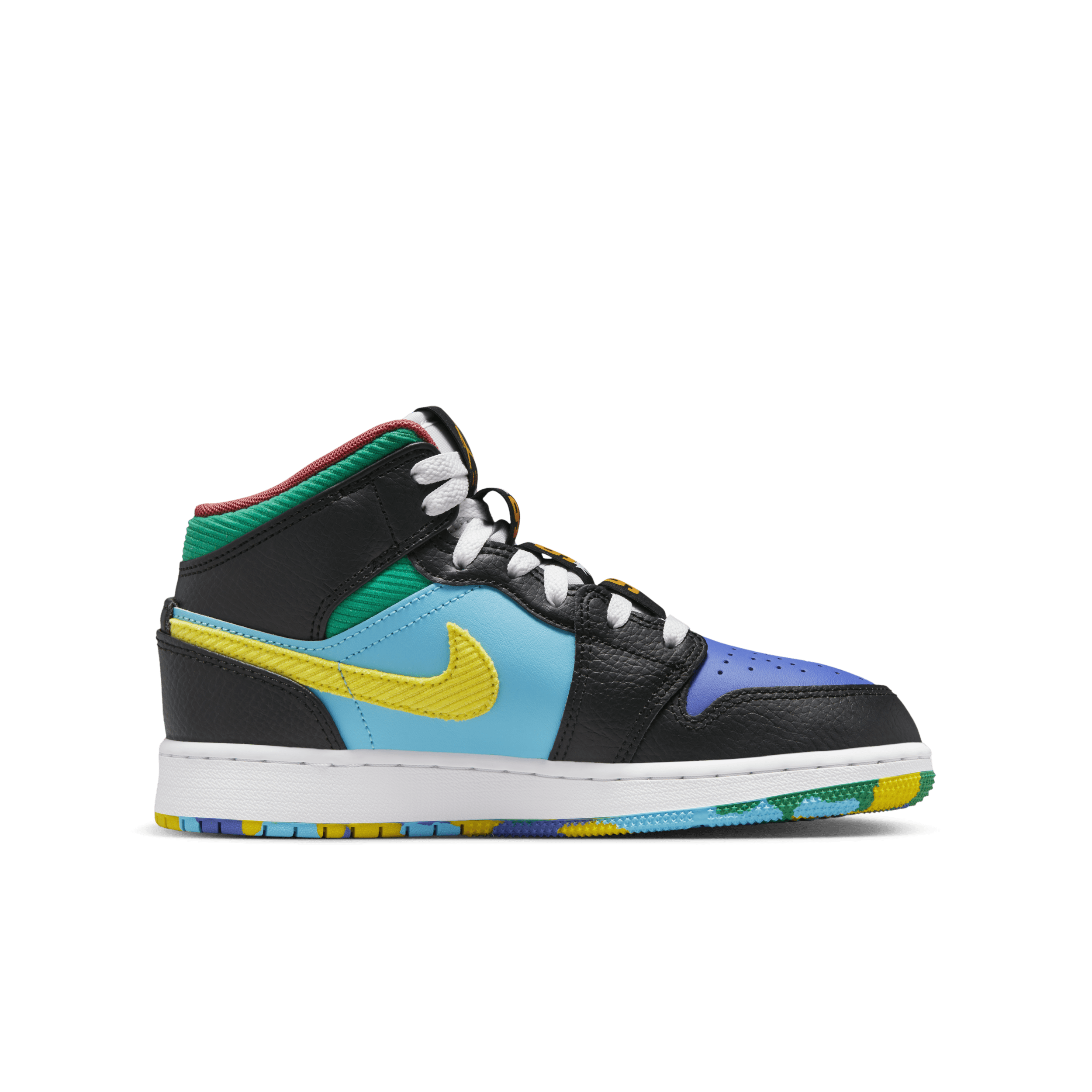 black green yellow and red jordans