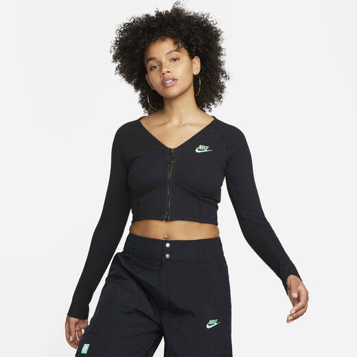 T-Shirts & Tops-Nike, Nike Sportswear, Women's Ribbed Long-Sleeve Top