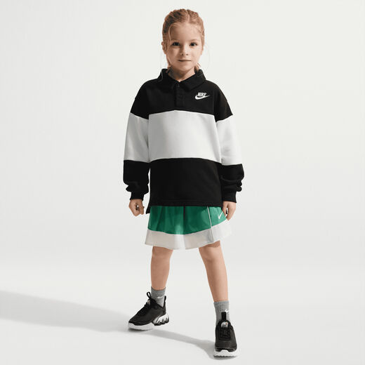 New In Kids' Polos-Nike, Nike Club, Little Kids' French Terry Long-Sleeve Rugby Polo