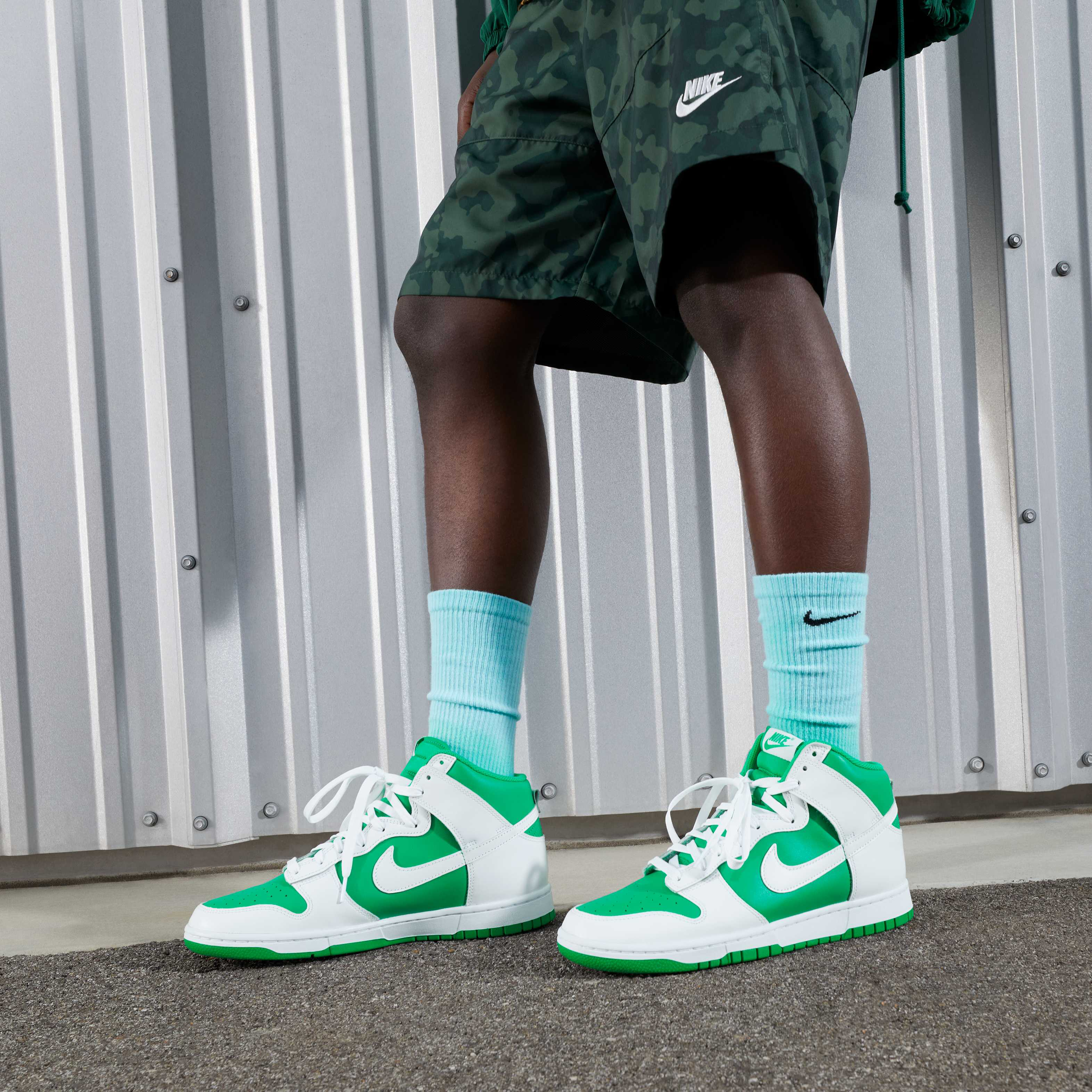 dunk highs with shorts