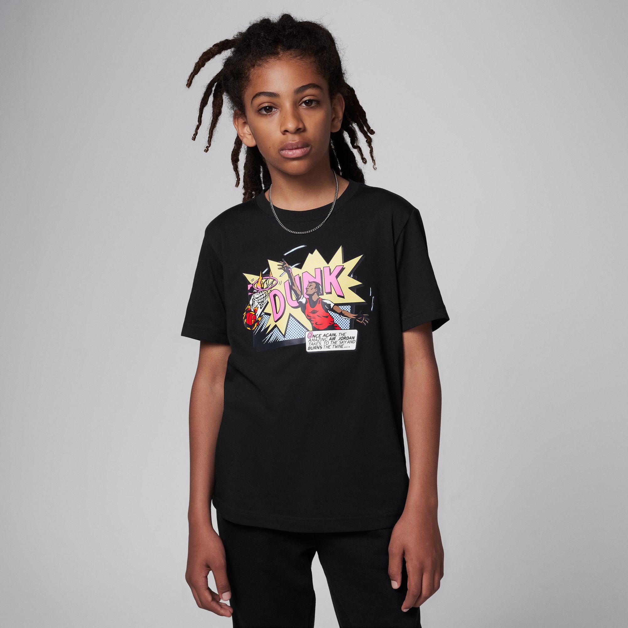 EiDER★23SS UNI CAMPACK KARAN GRAPHIC T-SHIRT_5色 Buy Air Jordan Big Kids' Dunk Comics T-Shirt - Black | Nike