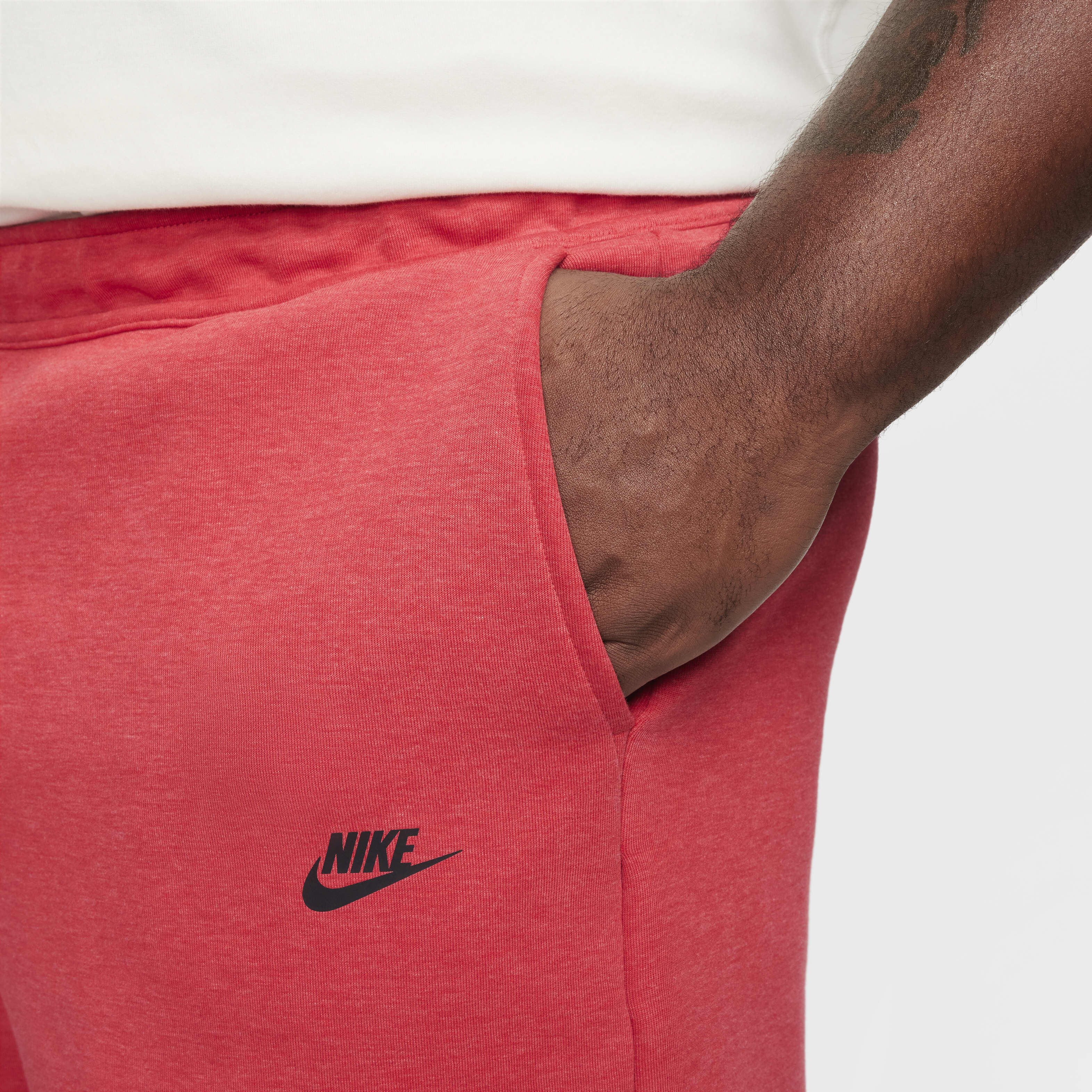 Buy Nike Sportswear Tech Fleece Men s Shorts Light University Red Heather Black Nike Saudi Official