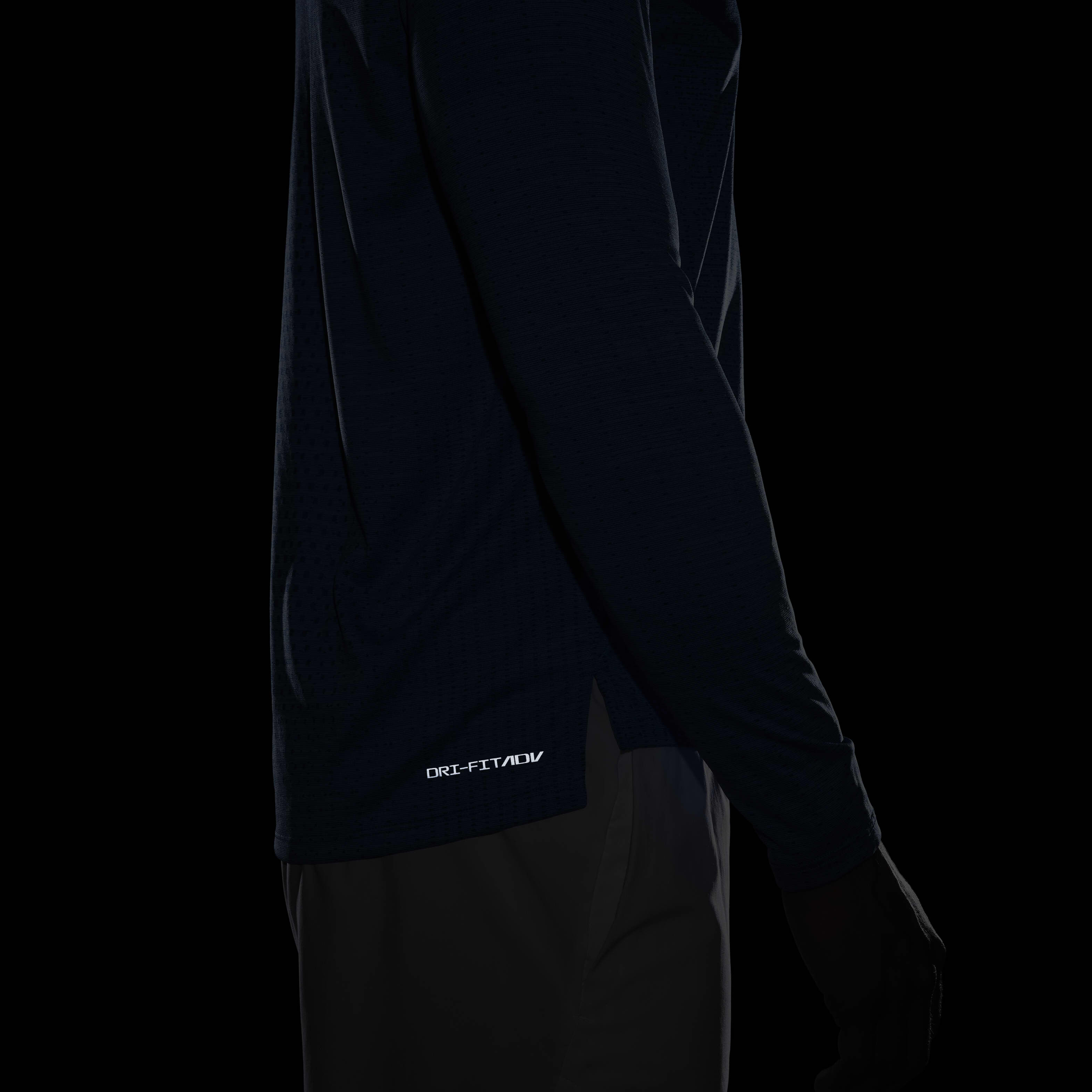 Buy Nike TechKnit Men s Dri FIT ADV Long sleeve Running Top Star Blue University Blue Nike Saudi Official
