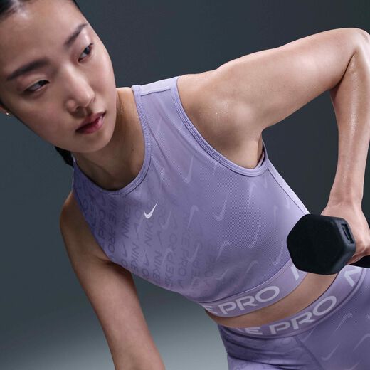 T-Shirts & Tops-Nike, Nike Pro, Women's Dri-FIT Cropped Printed Tank Top