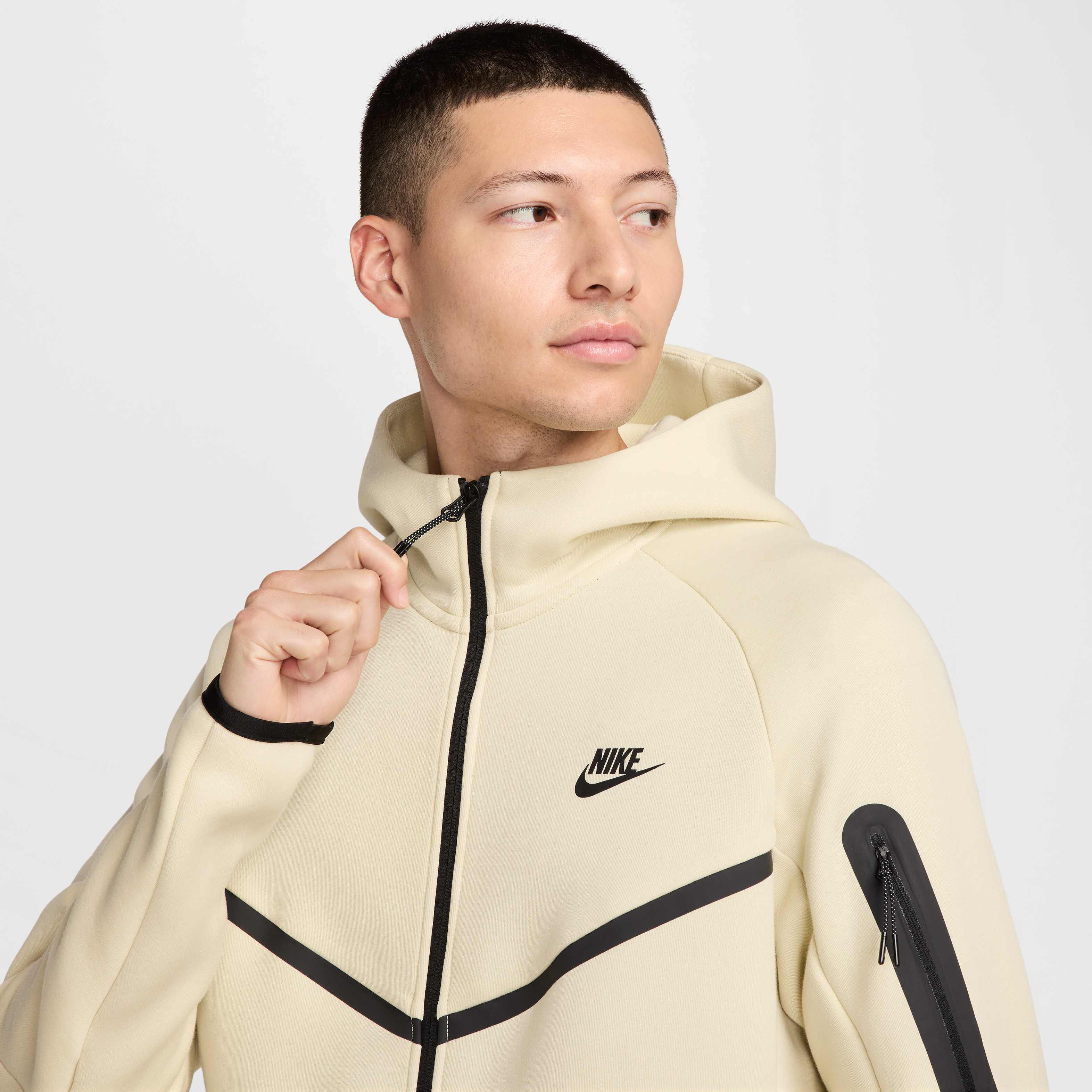 輝く高品質な Nike Buy Tech Khaki Light - Hoodie Windrunner Full-Zip Men's スケートボード